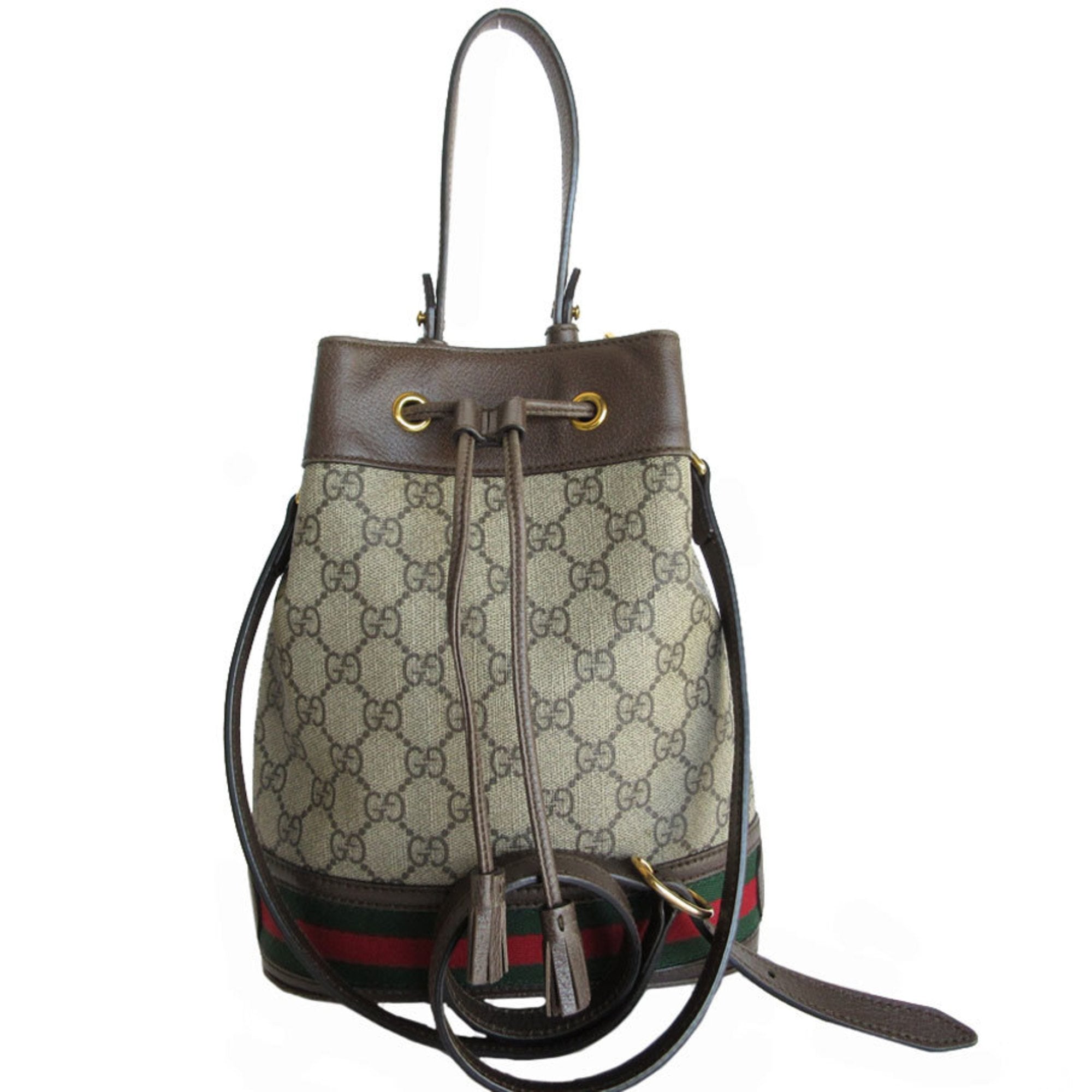 Gucci Brown Pvc Leather Handbag Shoulder Bag (Pre-Owned)