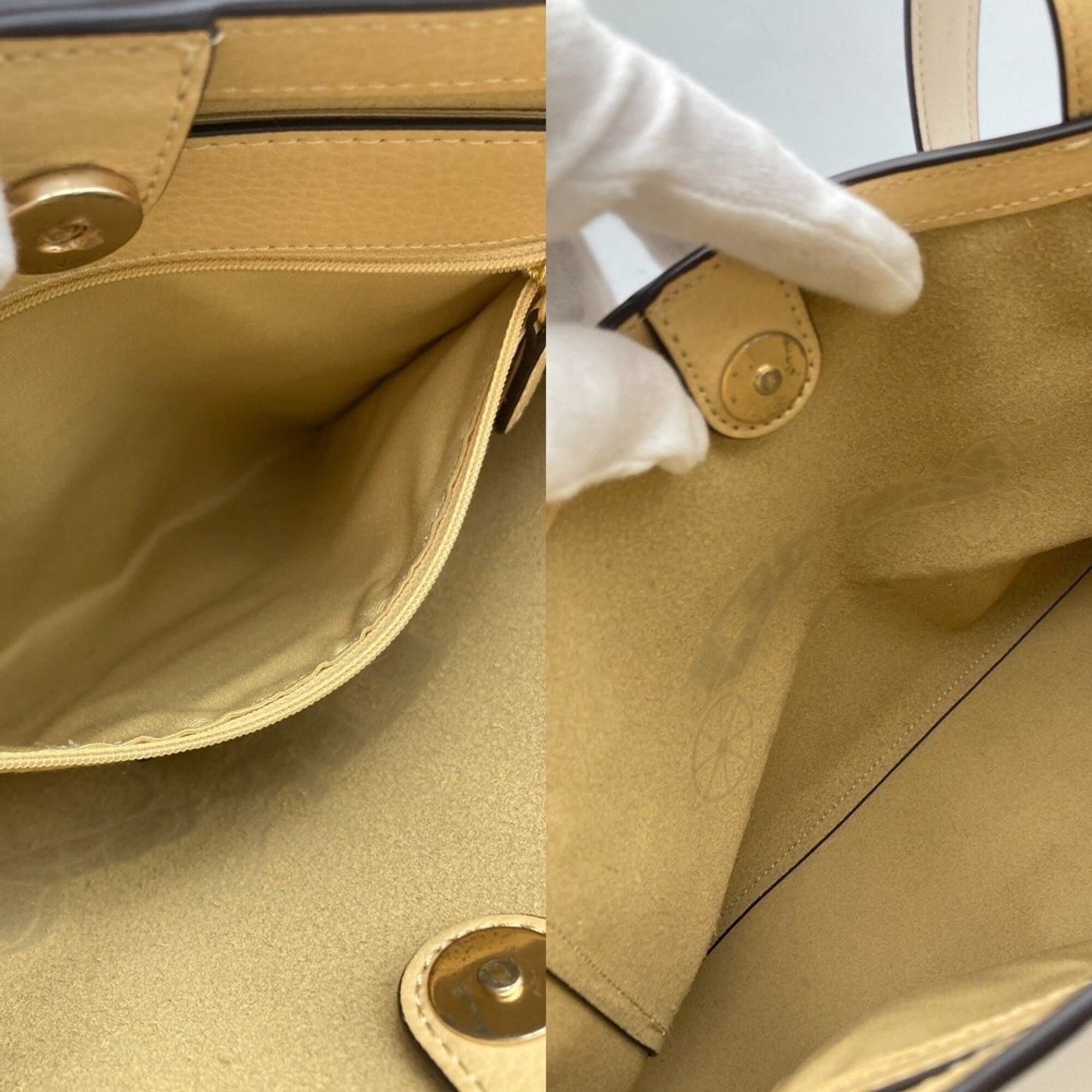 Coach Off-White Leather Tote Bag (Pre-Owned)