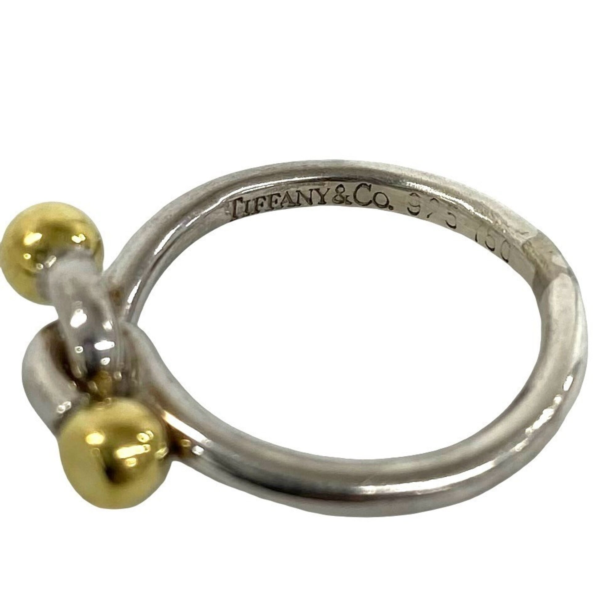 Tiffany Gold Silver Yellow Gold (18K) Silver Band Ring (Pre-Owned)