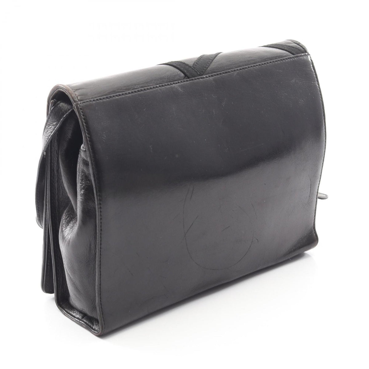 Salvatore Ferragamo Black Leather Shoulder Bag (Pre-Owned)