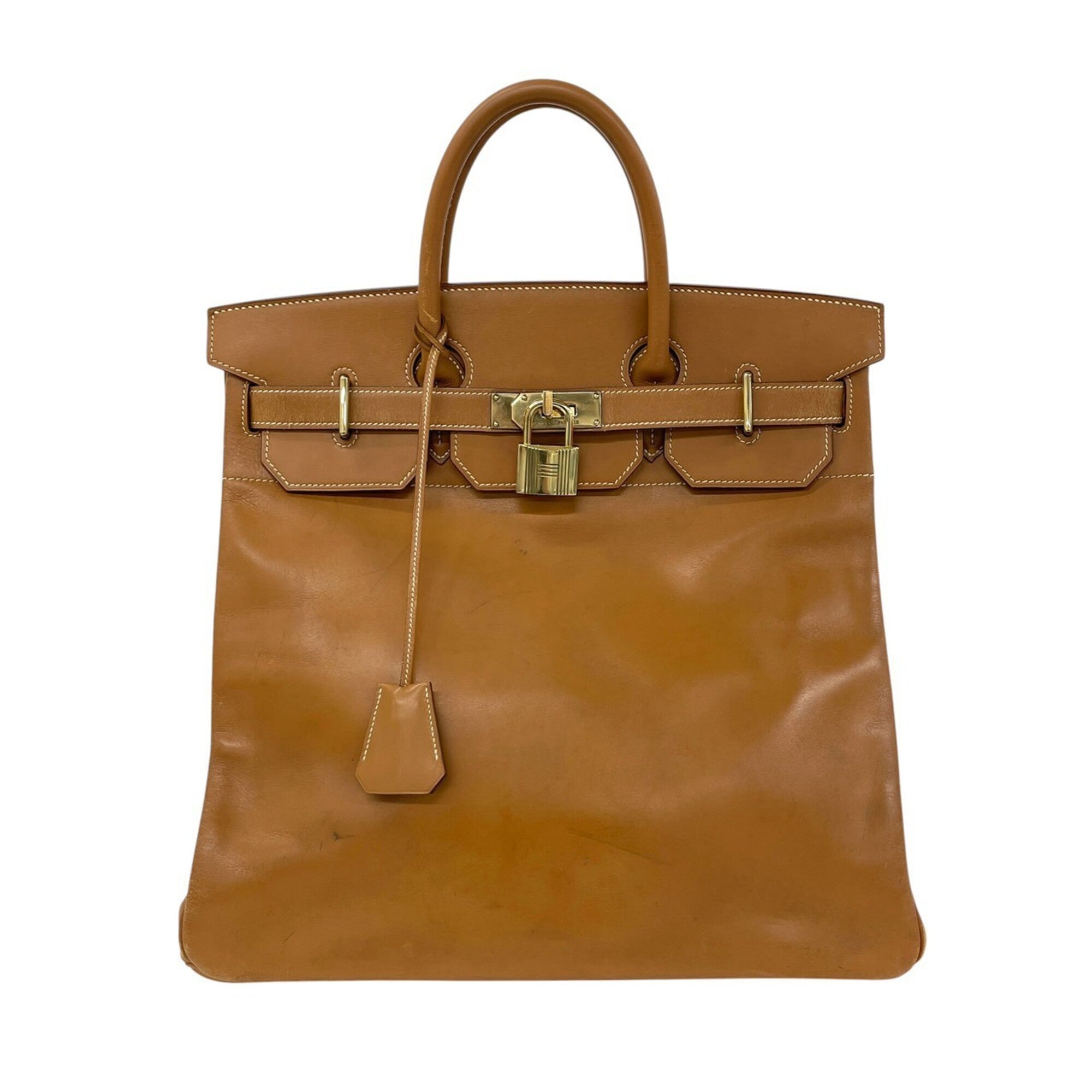 Hermes Brown Vache Leather Handbag (Pre-Owned)