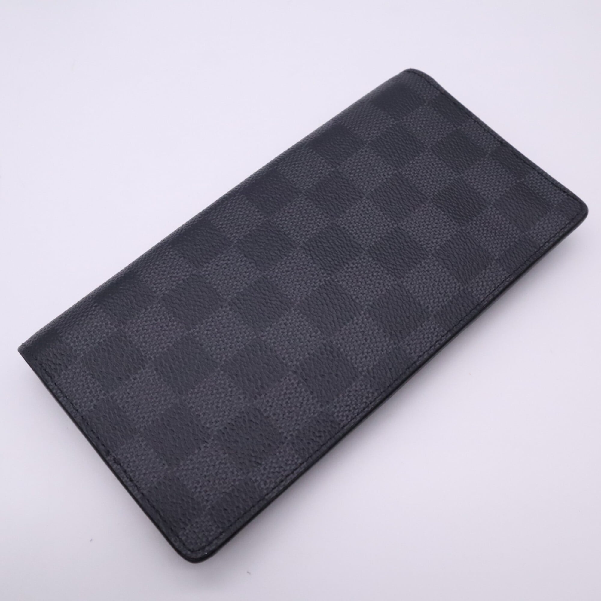 Louis Vuitton Damier Graphite Black Damier Graphite Gray Damier Graphite Leather Long Wallet (Bi-Fold) (Pre-Owned)
