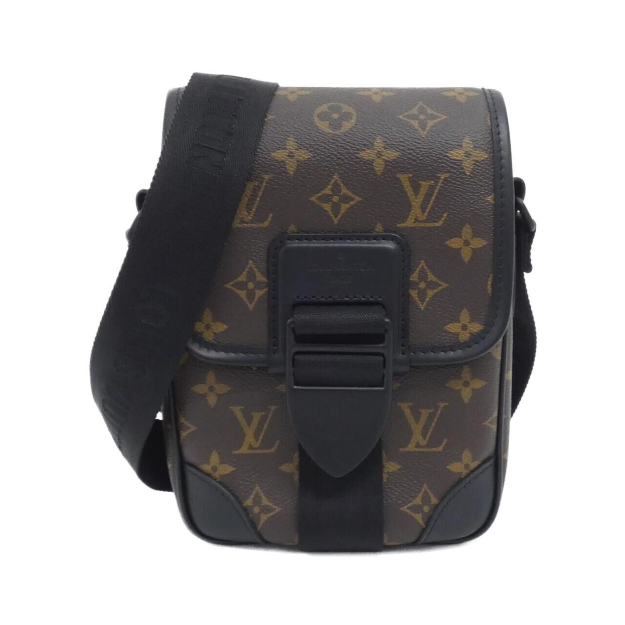 Louis Vuitton Black Marron Coated Canvas Shoulder Bag (Pre-Owned)