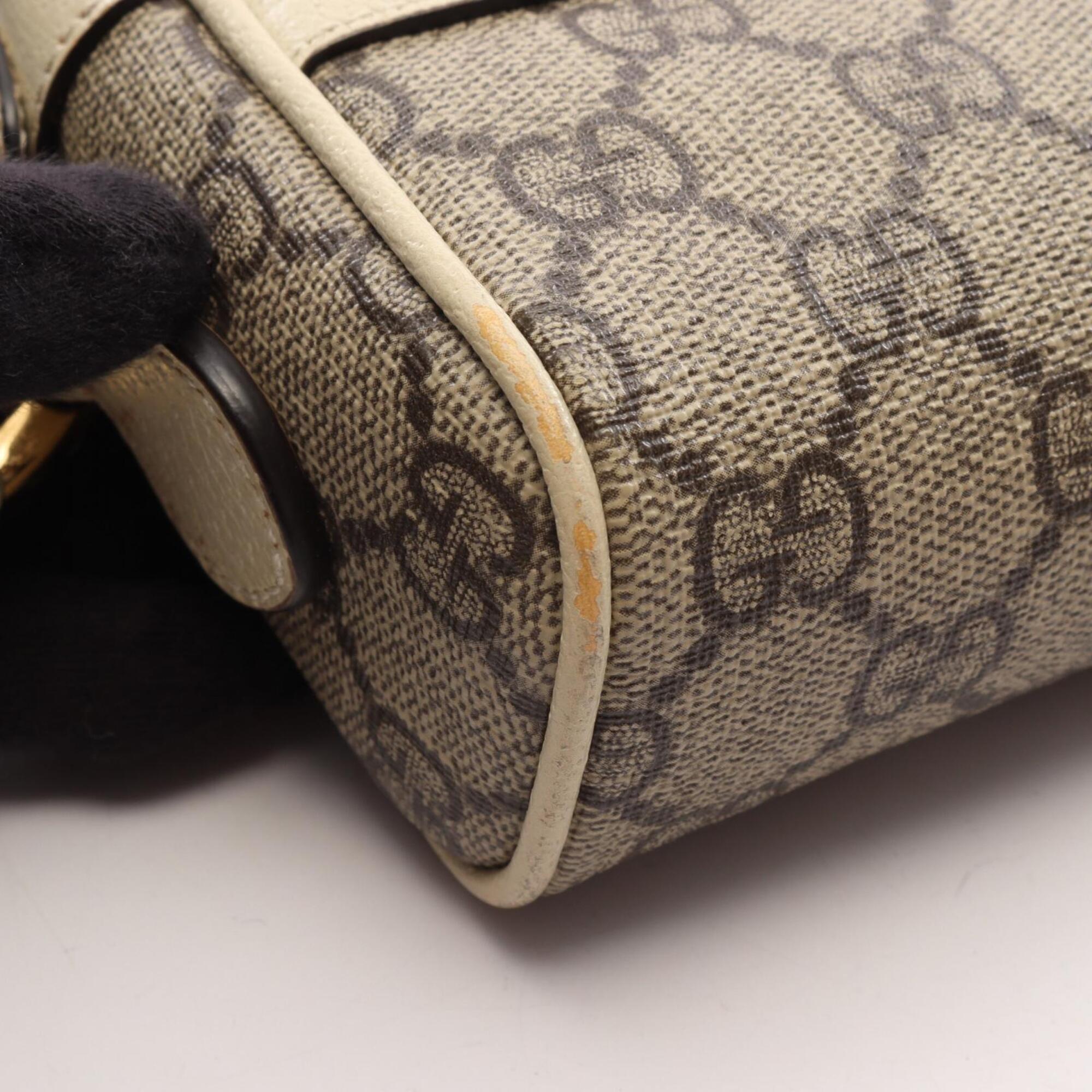 Gucci Beige Multi-Color Pvc Leather Handbag Shoulder Bag (Pre-Owned)