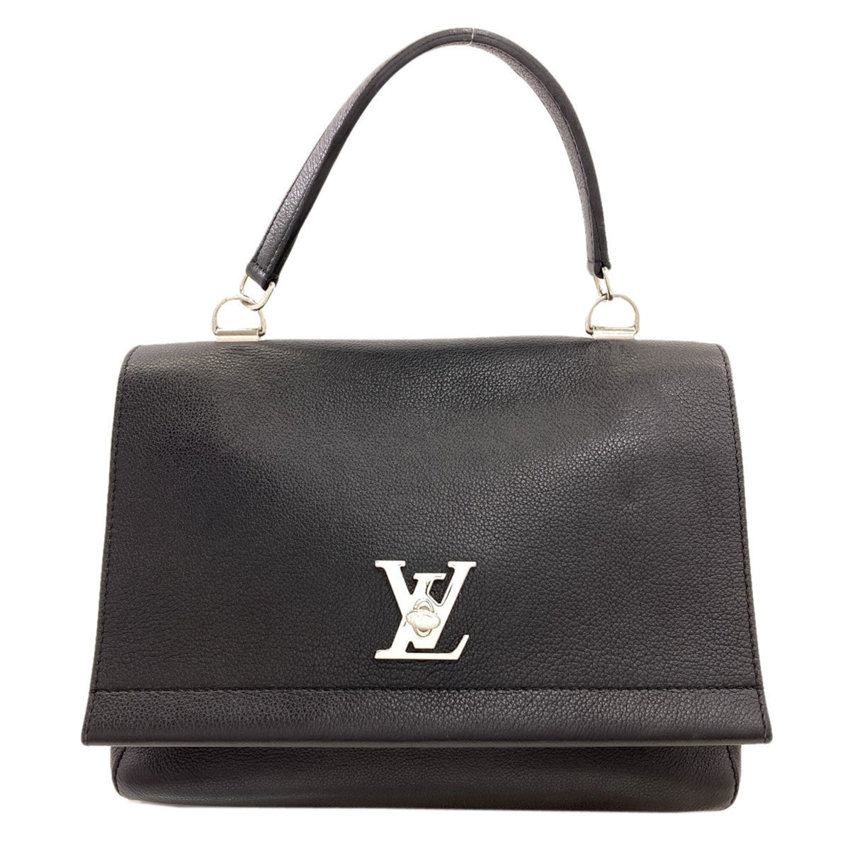Louis Vuitton Black Leather Handbag (Pre-Owned)