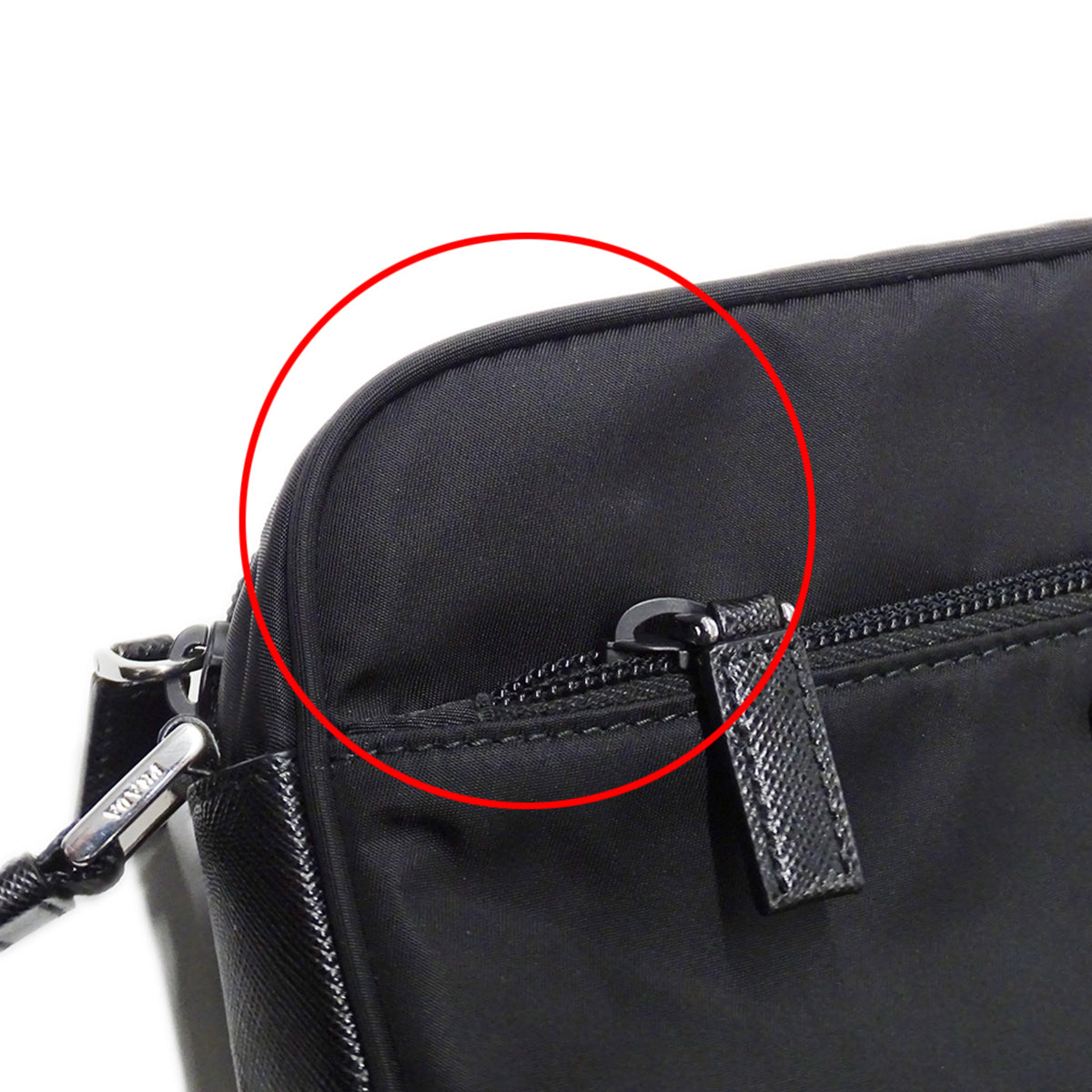Prada Black Nylon Handbag Shoulder Bag (Pre-Owned)