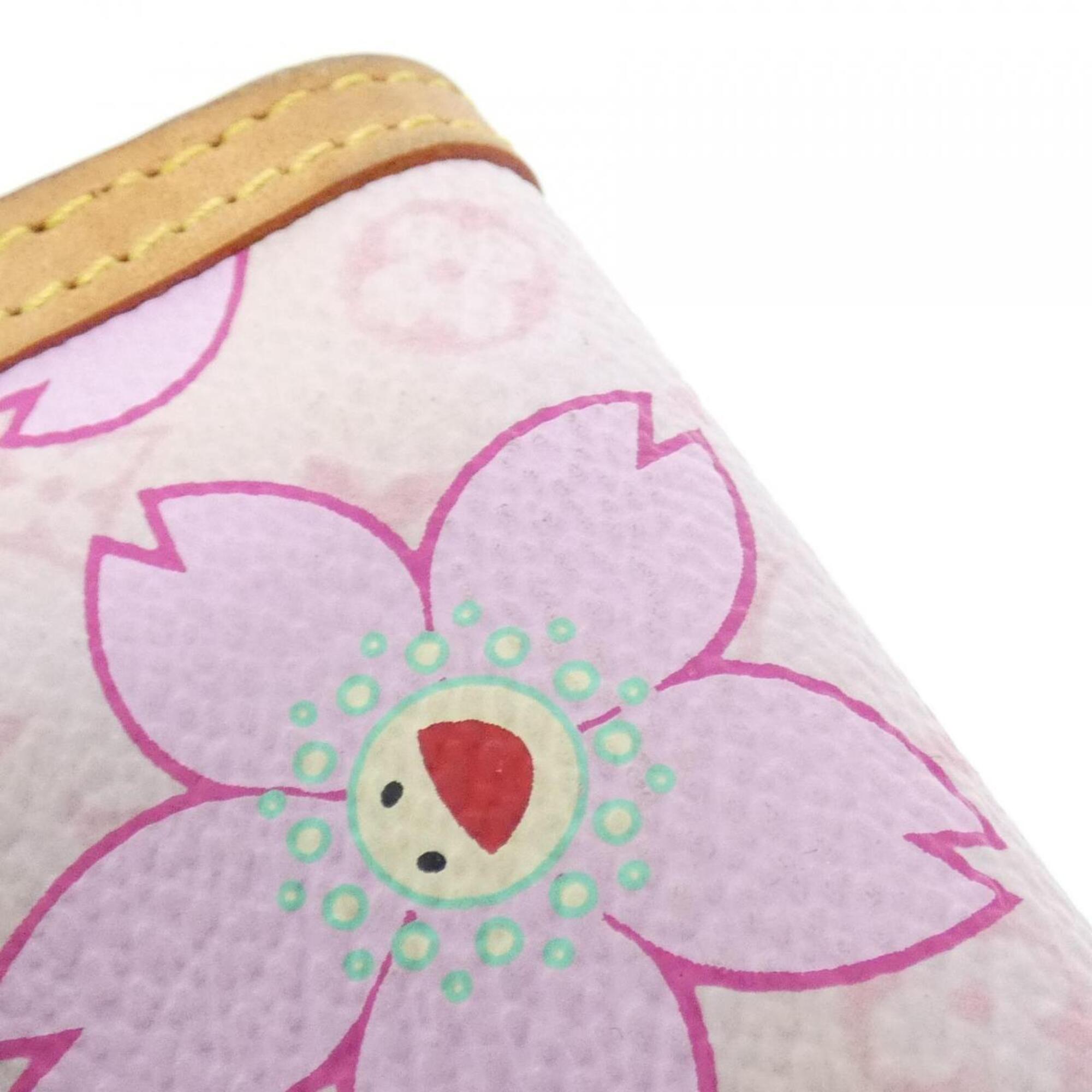 Louis Vuitton Rose Coated Canvas Long Wallet (Tri-Fold) (Pre-Owned)