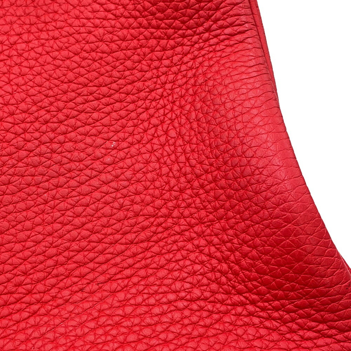 Hermes Rouge Casaque Taurillon Clemence Leather Handbag (Pre-Owned)