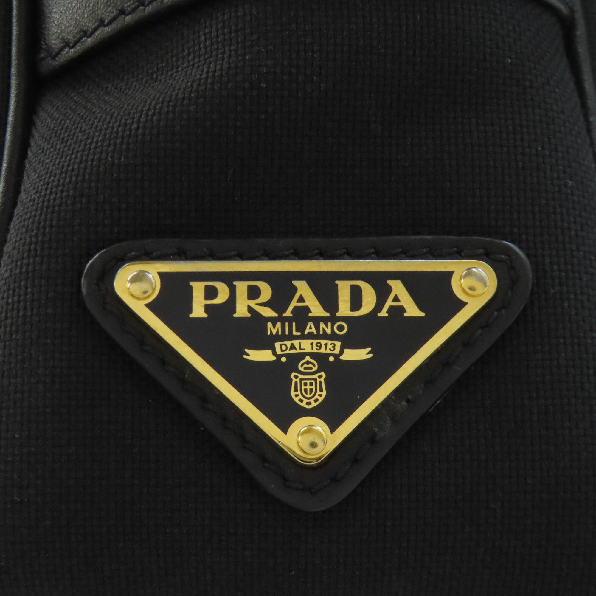 Prada Black Canvas Shoulder Bag (Pre-Owned)