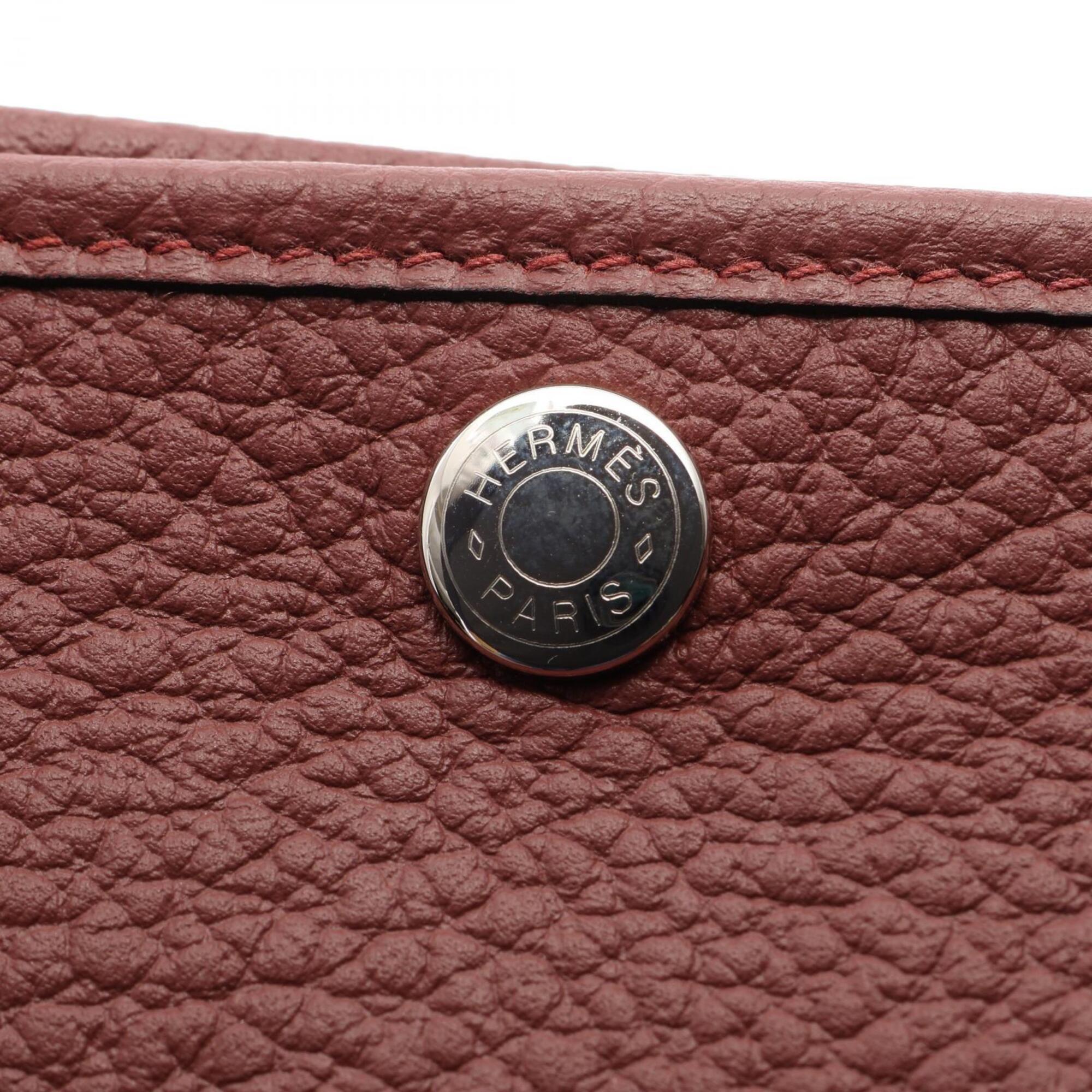 Hermes Bordeaux Negonda Leather Handbag Tote Bag (Pre-Owned)