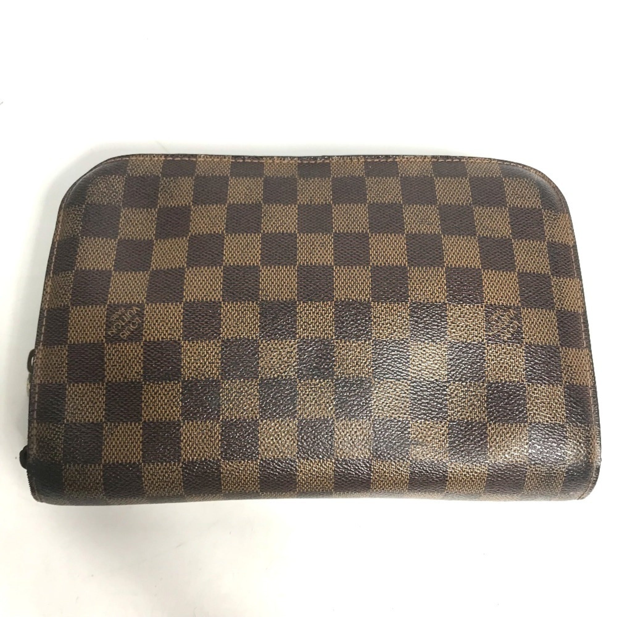 Louis Vuitton Brown Damier Canvas Ebene Damier Canvas Clutch Bag Pouch (Pre-Owned)