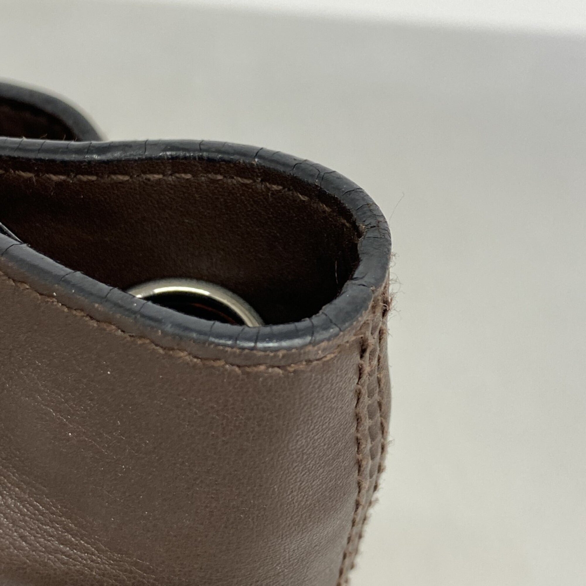 Hermes Brown Leather Handbag (Pre-Owned)