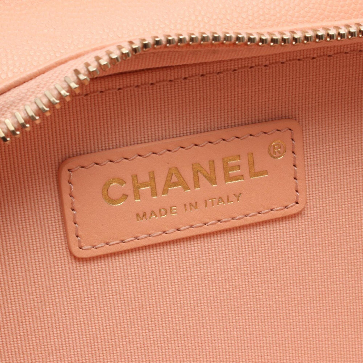 Chanel Pink Grained Calfskin Handbag Shoulder Bag (Pre-Owned)
