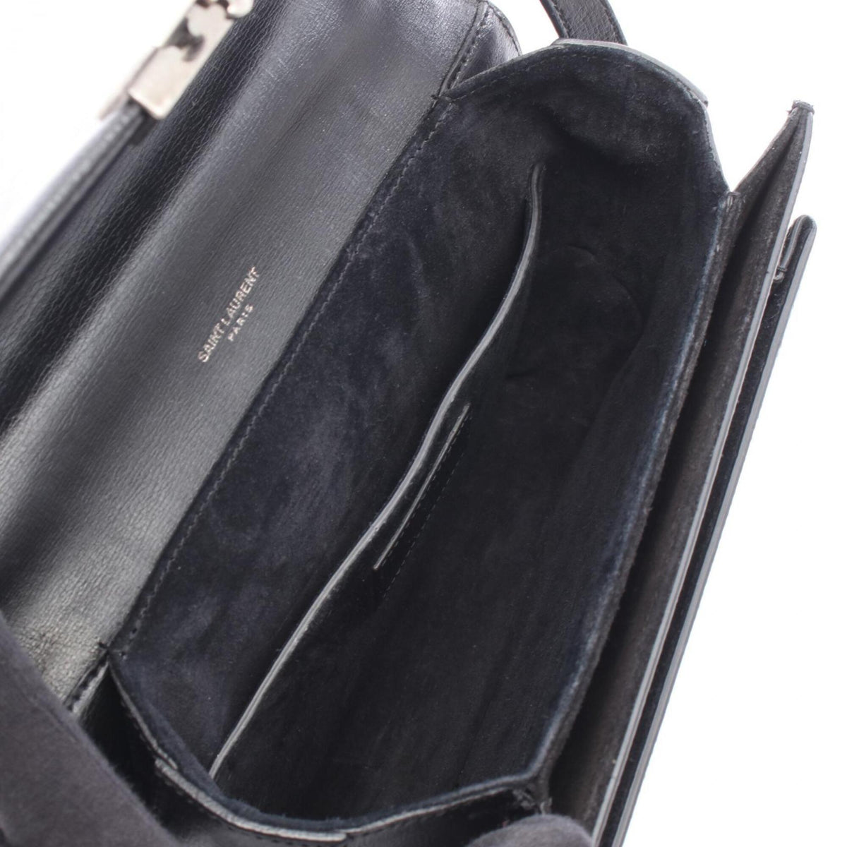 Yves Saint Laurent Black Leather Handbag Shoulder Bag (Pre-Owned)