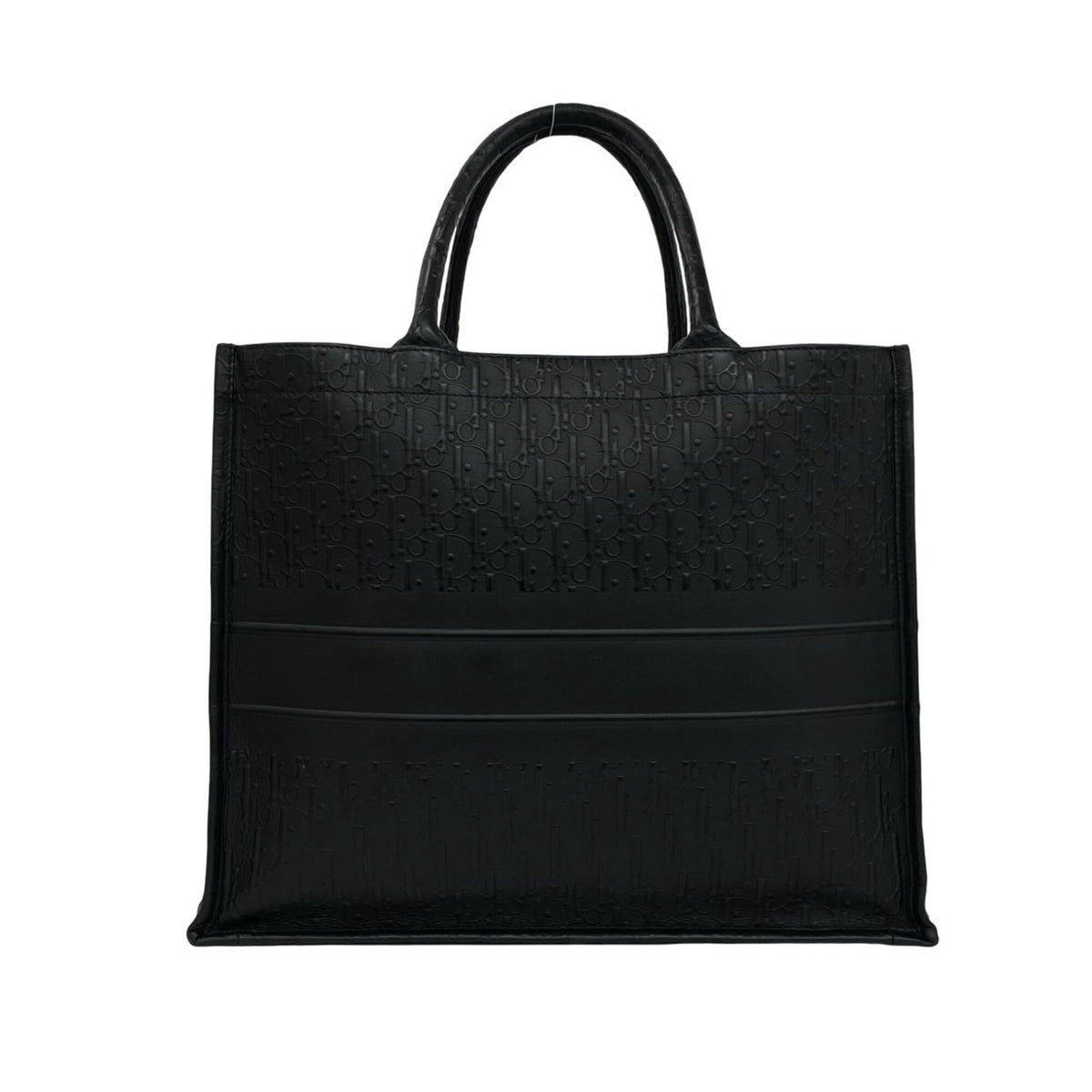 Christian Dior Black Leather Handbag Tote Bag (Pre-Owned)