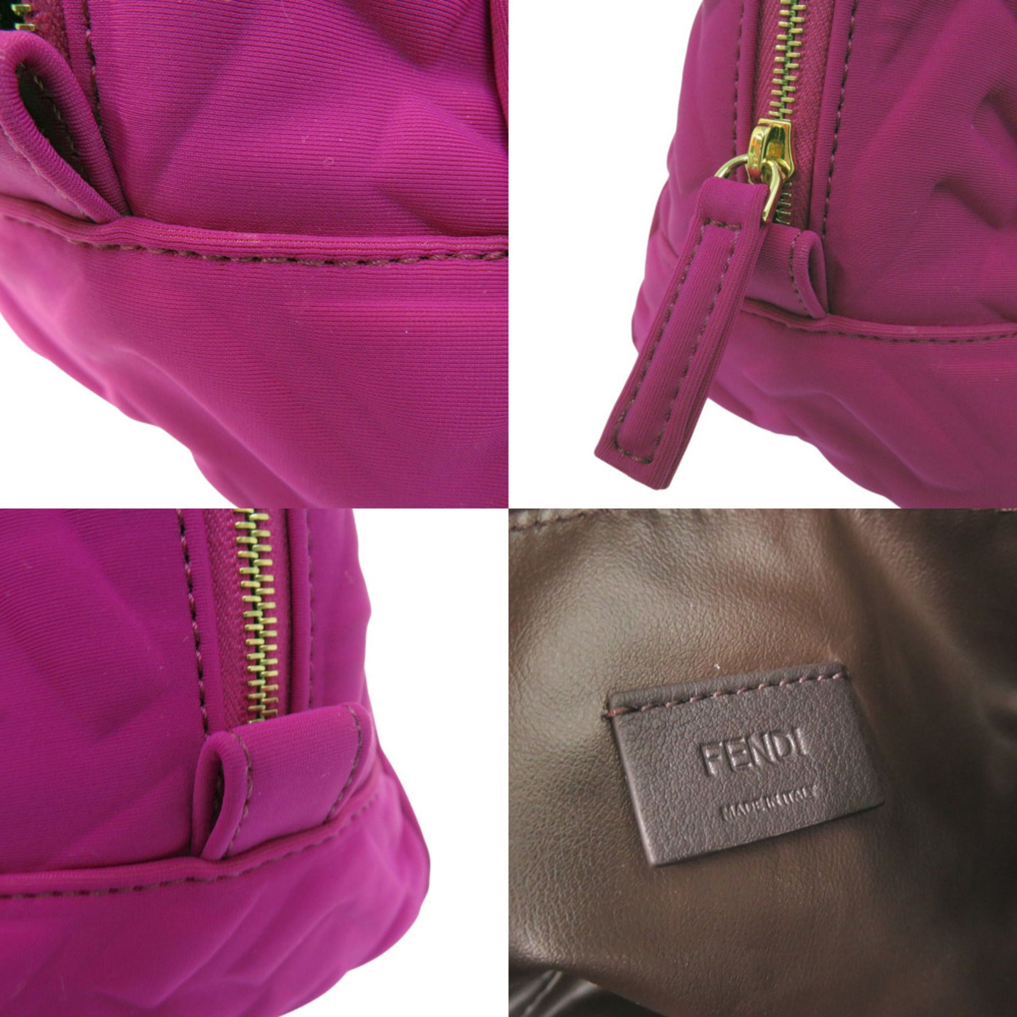 Fendi Purple Polyamide Pouch (Pre-Owned)