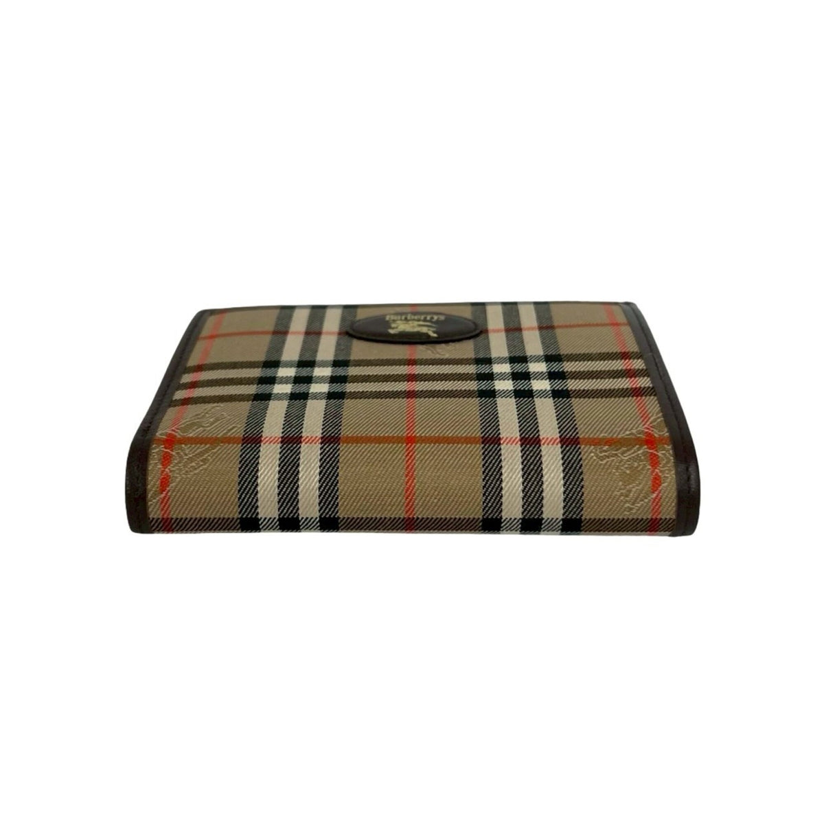 Burberry Beige Brown Canvas Leather Wallet (Bi-Fold) (Pre-Owned)