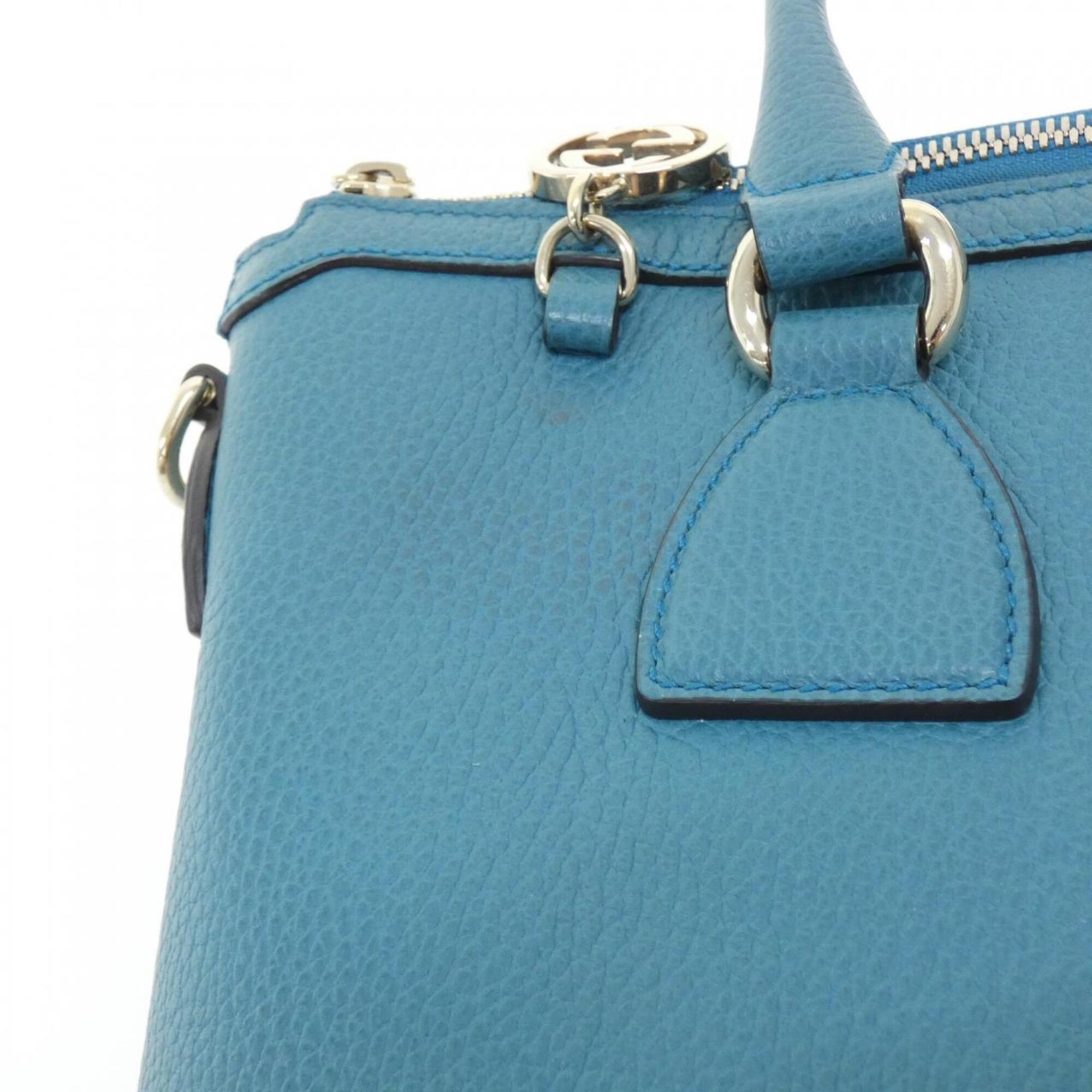 Gucci Light Blue Leather Handbag (Pre-Owned)