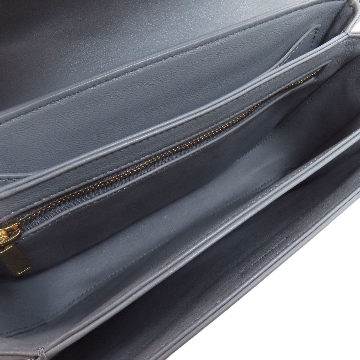 Celine Gray Leather Shoulder Bag (Pre-Owned)