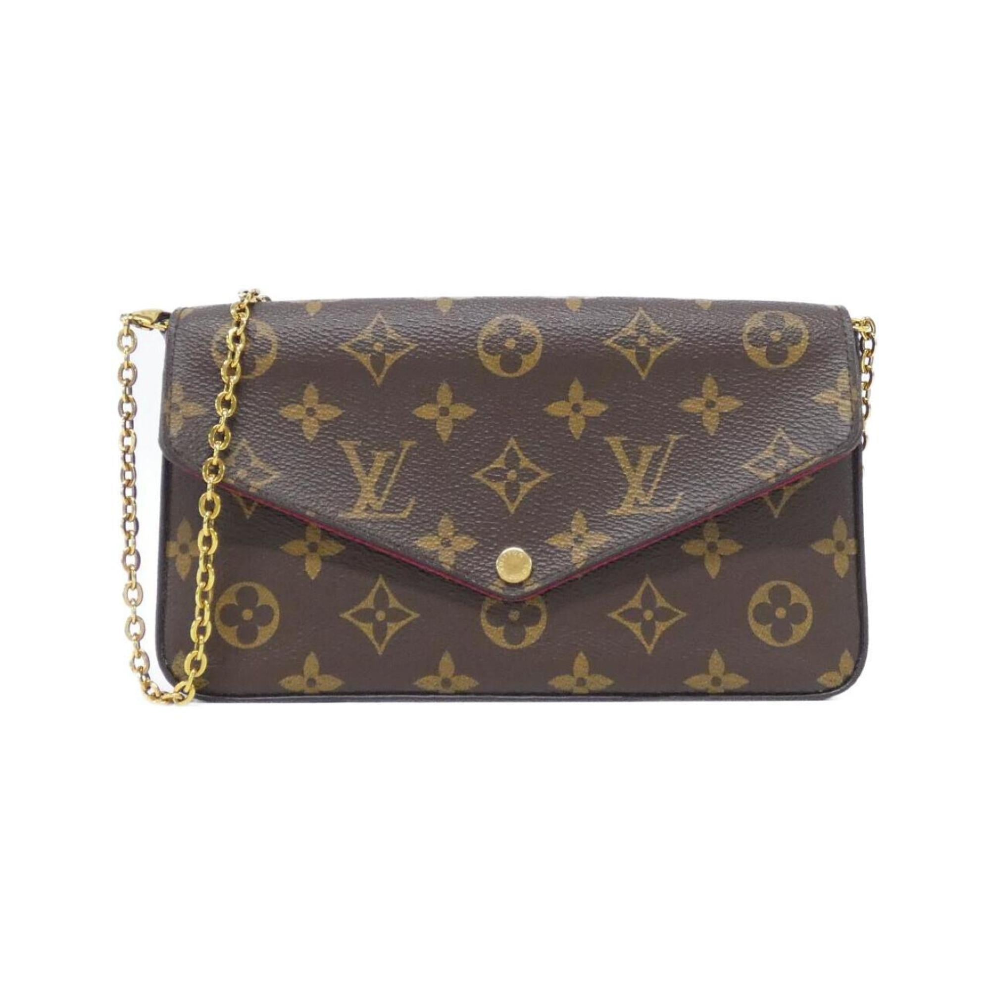 Louis Vuitton Monogram Marron Coated Canvas Pochette Shoulder Bag (Pre-Owned)
