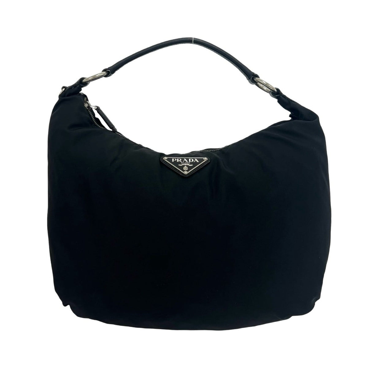 Prada Black Nylon Leather Shoulder Bag (Pre-Owned)