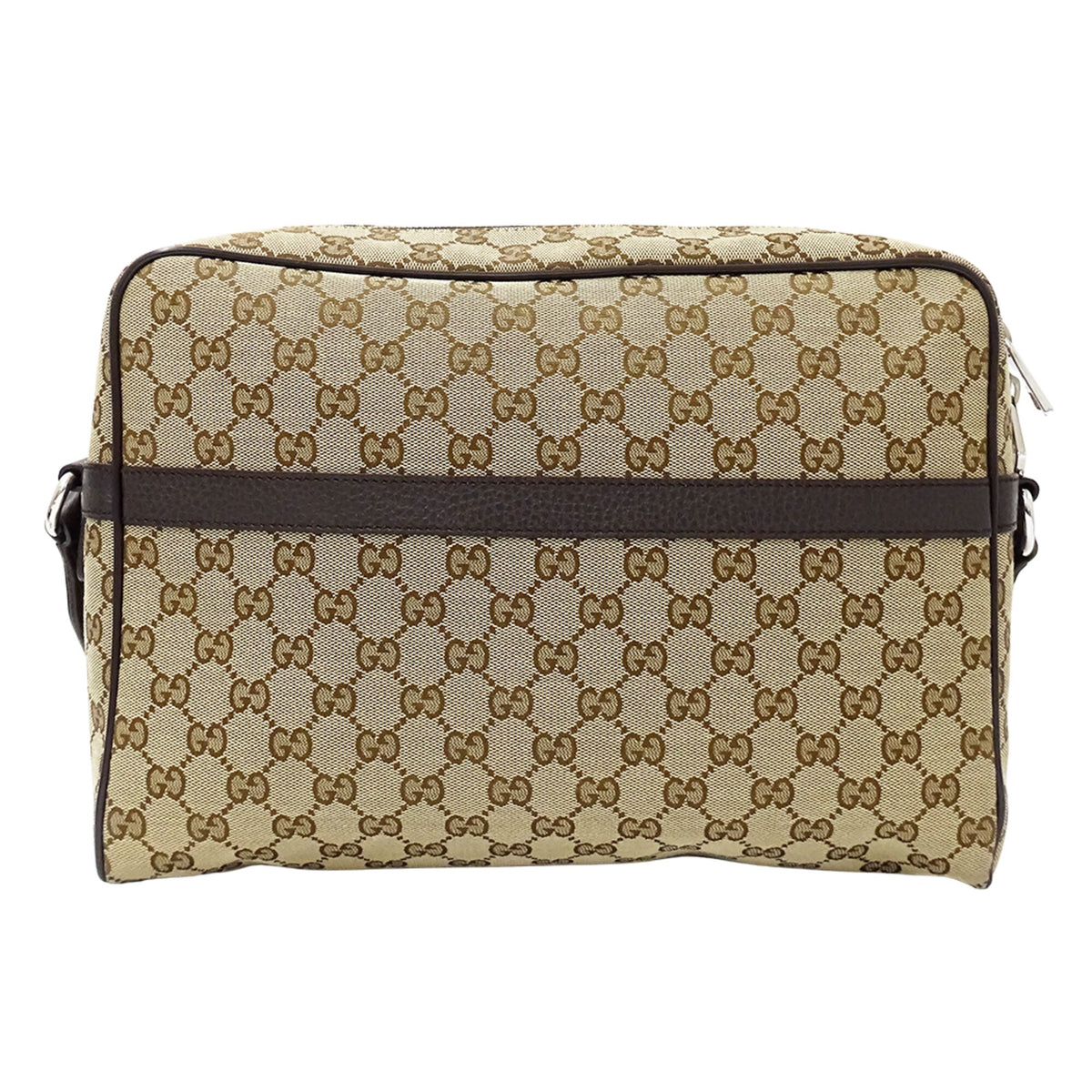 Gucci Beige Brown Gg Canvas Handbag Shoulder Bag (Pre-Owned)