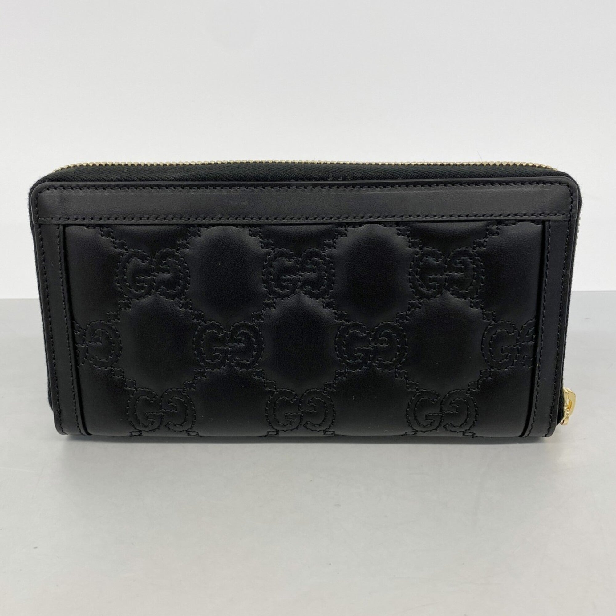 Gucci Black Leather Long Wallet (Bi-Fold) (Pre-Owned)