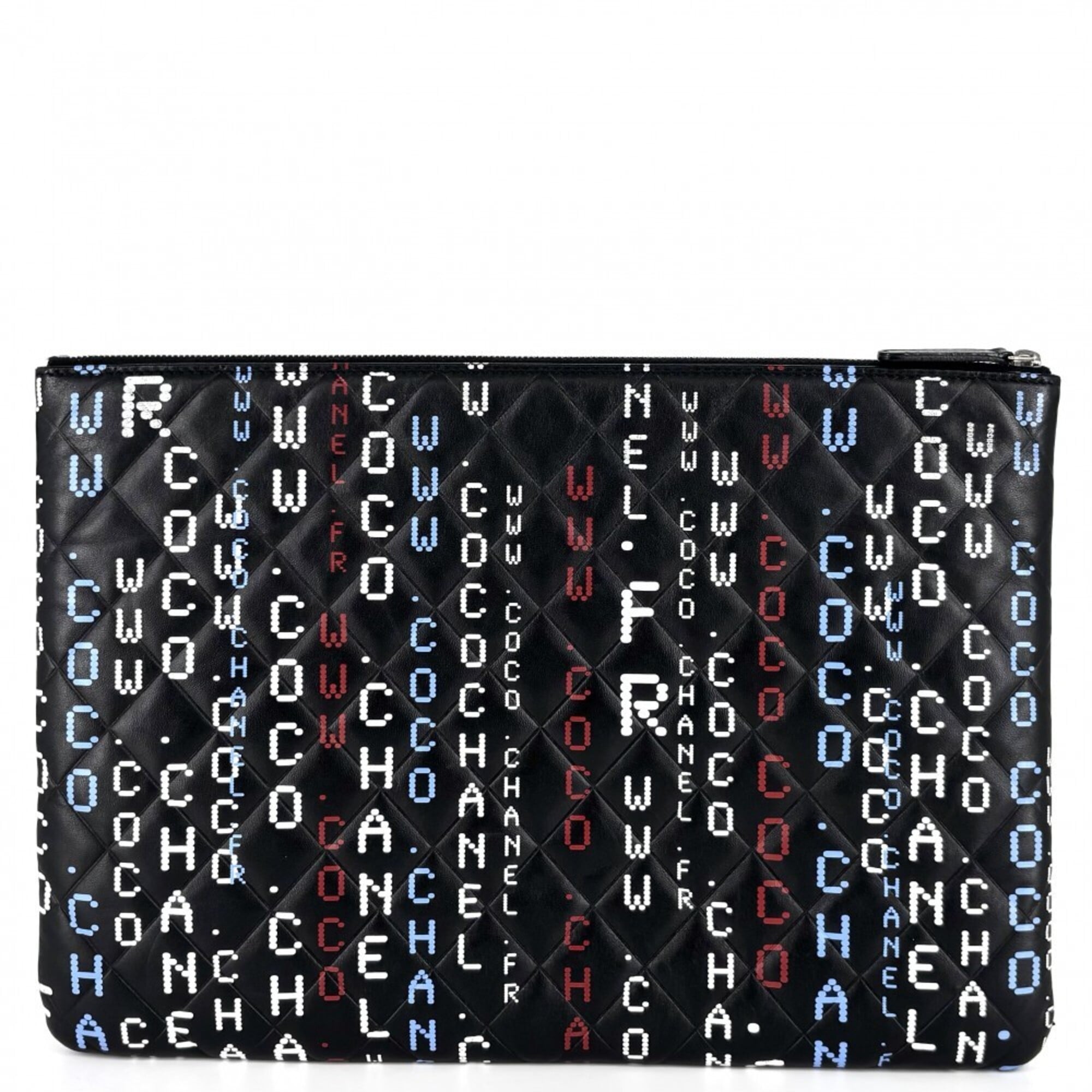 Chanel Black Multi-Color Leather Clutch Bag (Pre-Owned)