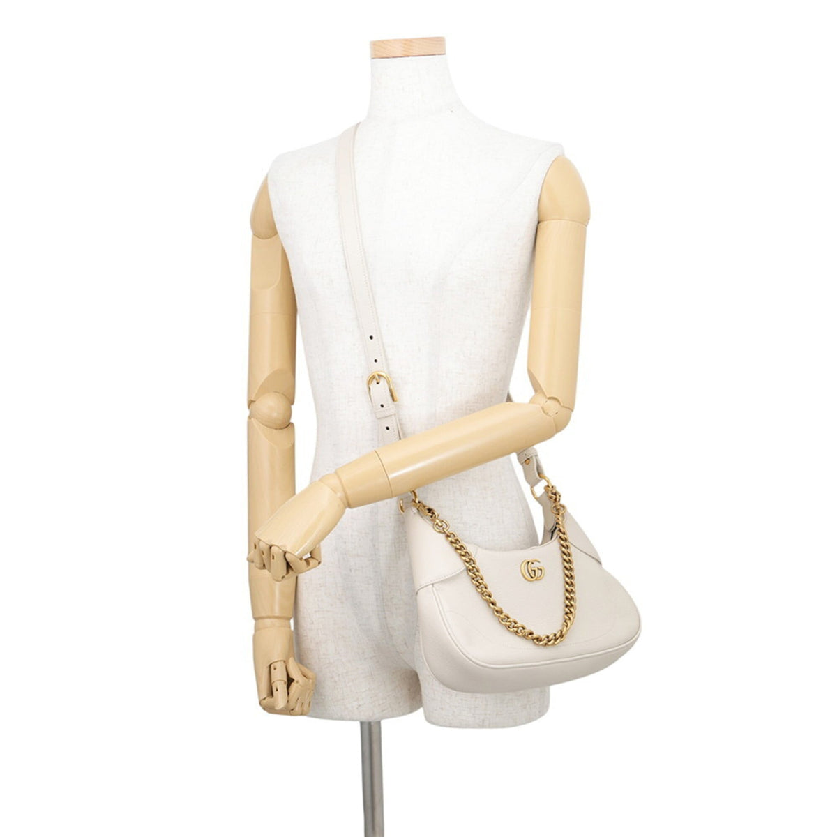 Gucci Beige Leather Handbag Shoulder Bag (Pre-Owned)