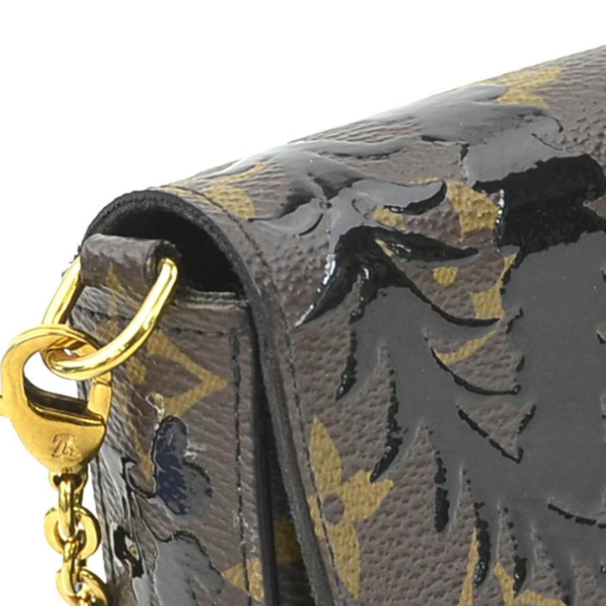 Louis Vuitton Black Brown Monogram Monogram Pochette Shoulder Bag (Pre-Owned)