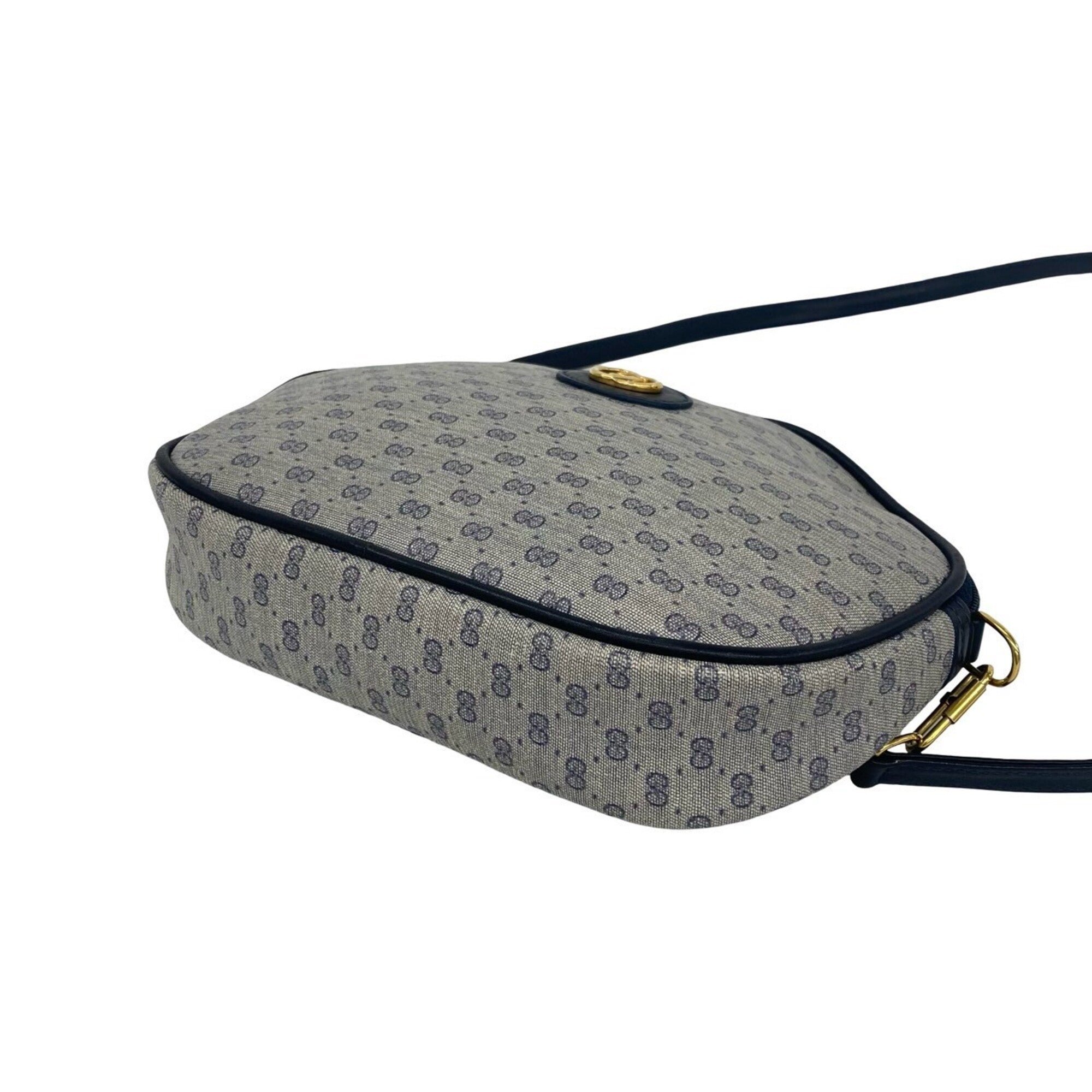 Gucci Navy Leather Pvc Pochette Shoulder Bag (Pre-Owned)