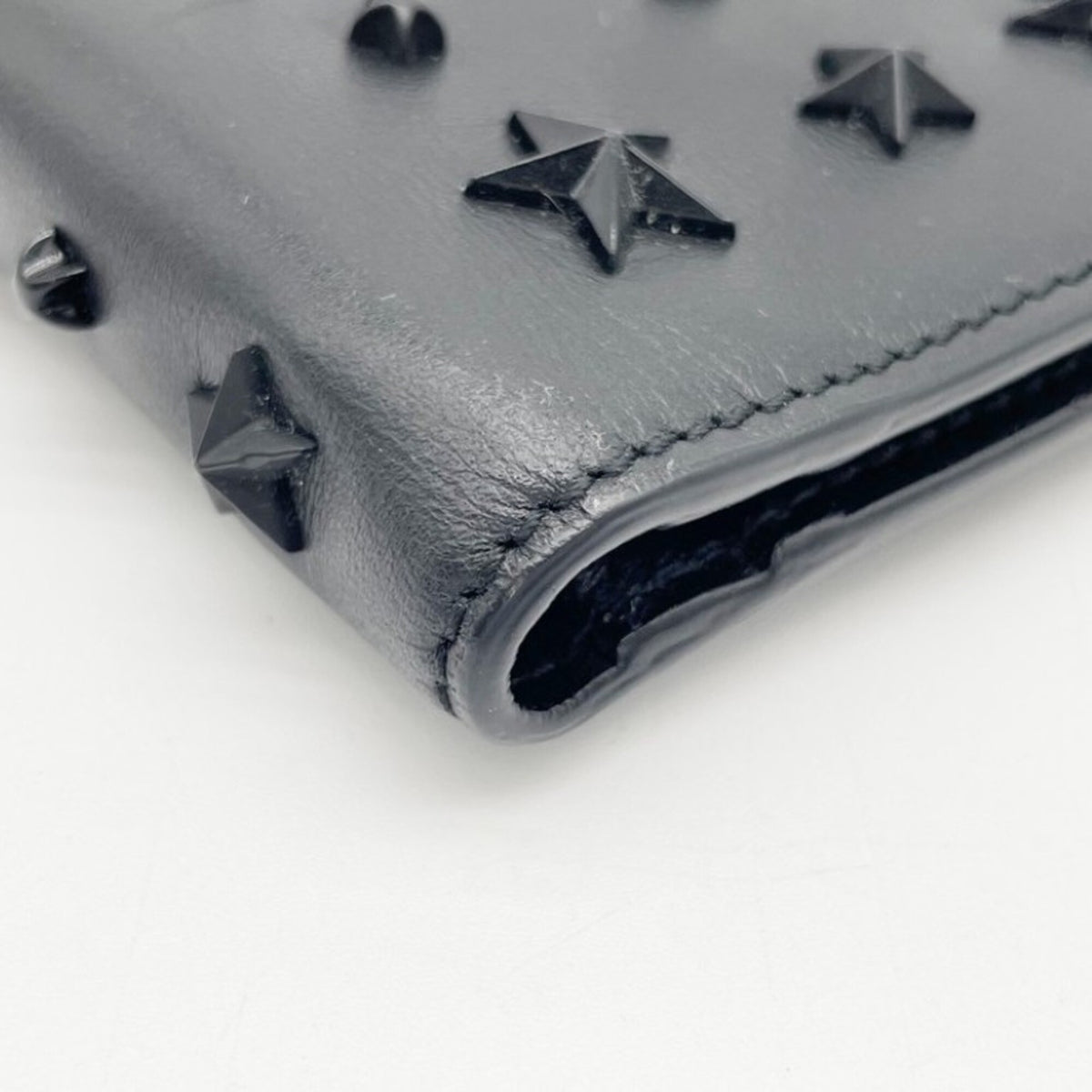 Jimmy Choo Black Leather Long Wallet (Bi-Fold) (Pre-Owned)