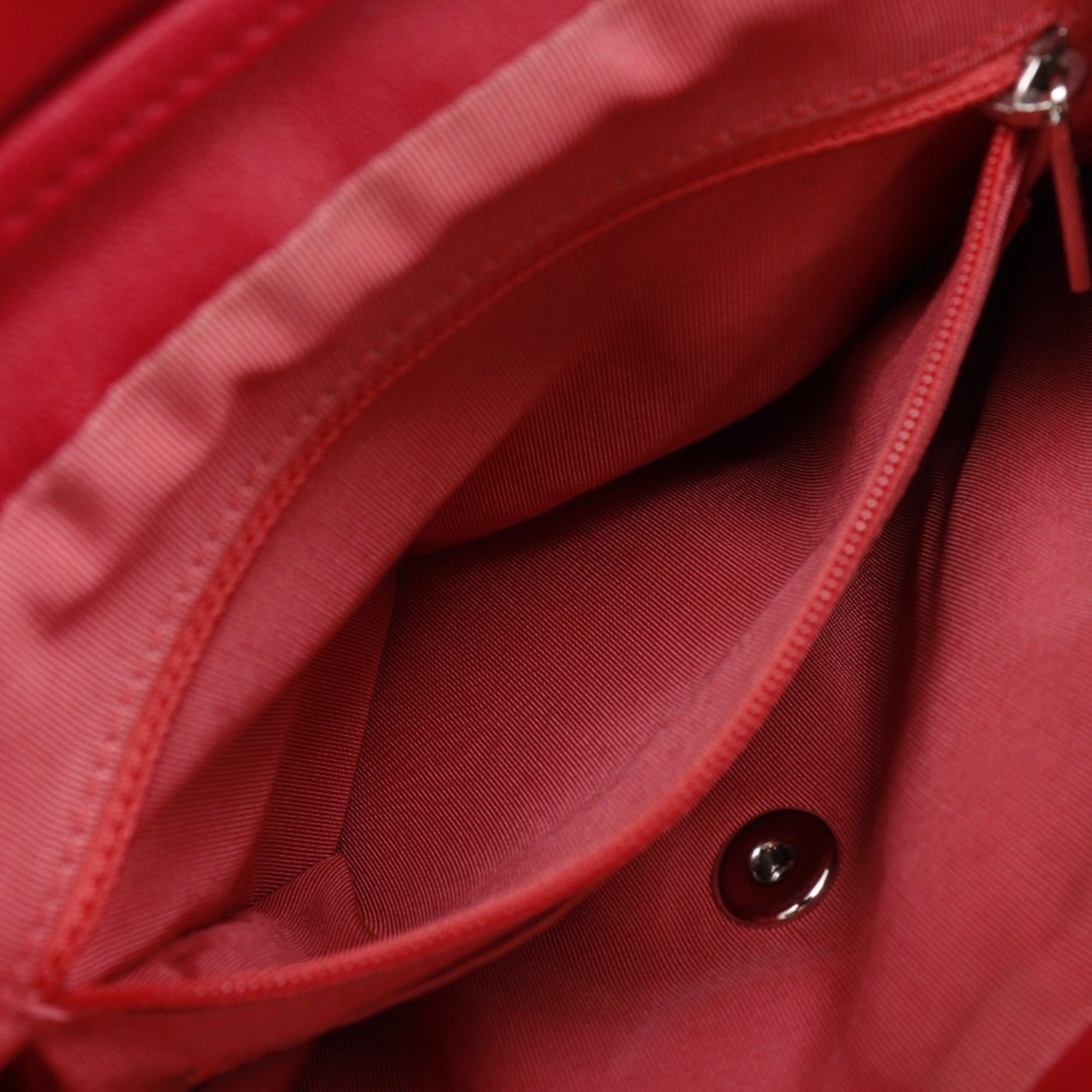 Chanel Matelasse Red Color Leather Backpack (Pre-Owned)