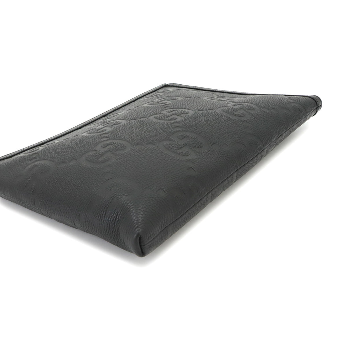 Gucci Black Leather Clutch Bag Document Case (Pre-Owned)