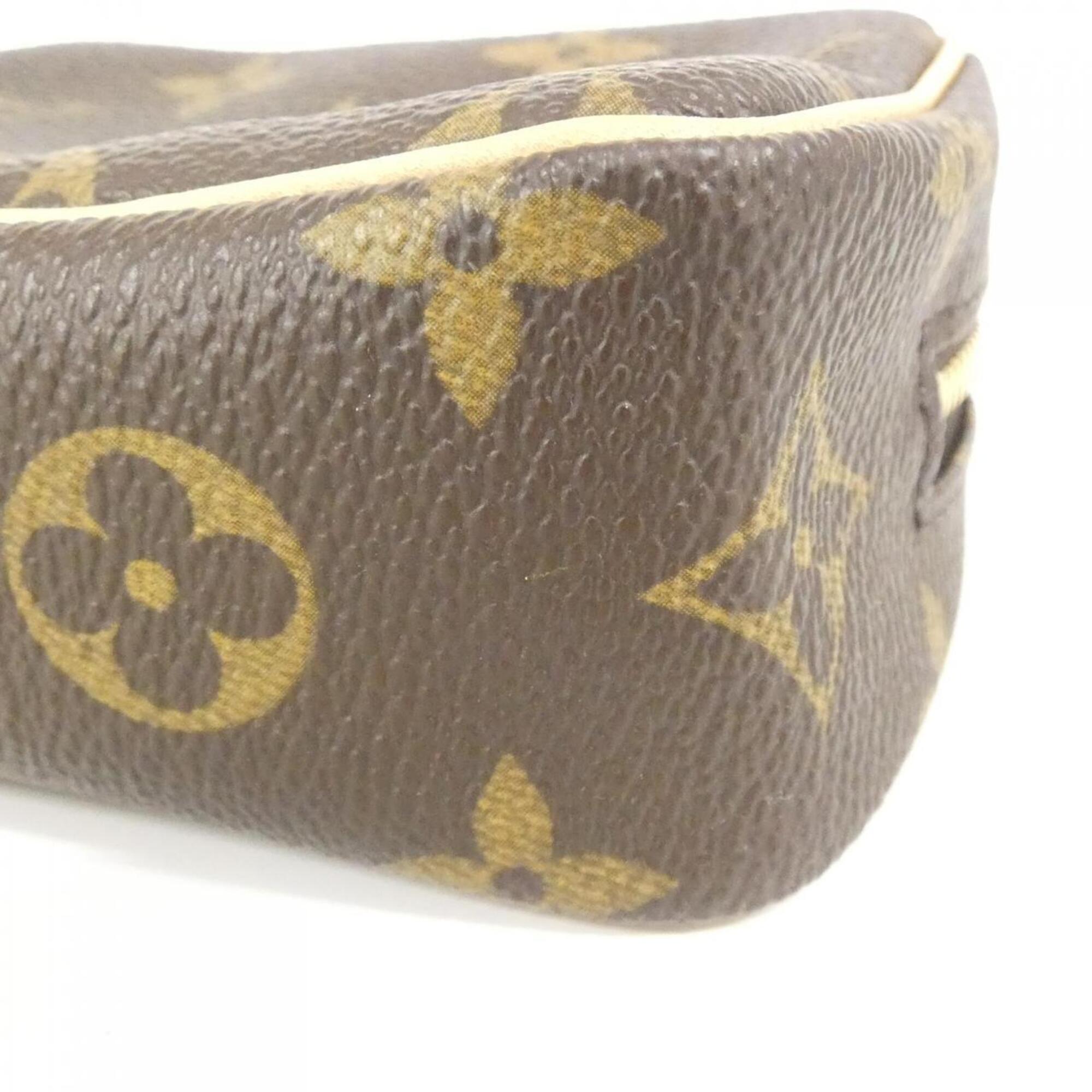 Louis Vuitton Marron Coated Canvas Handbag Pouch (Pre-Owned)