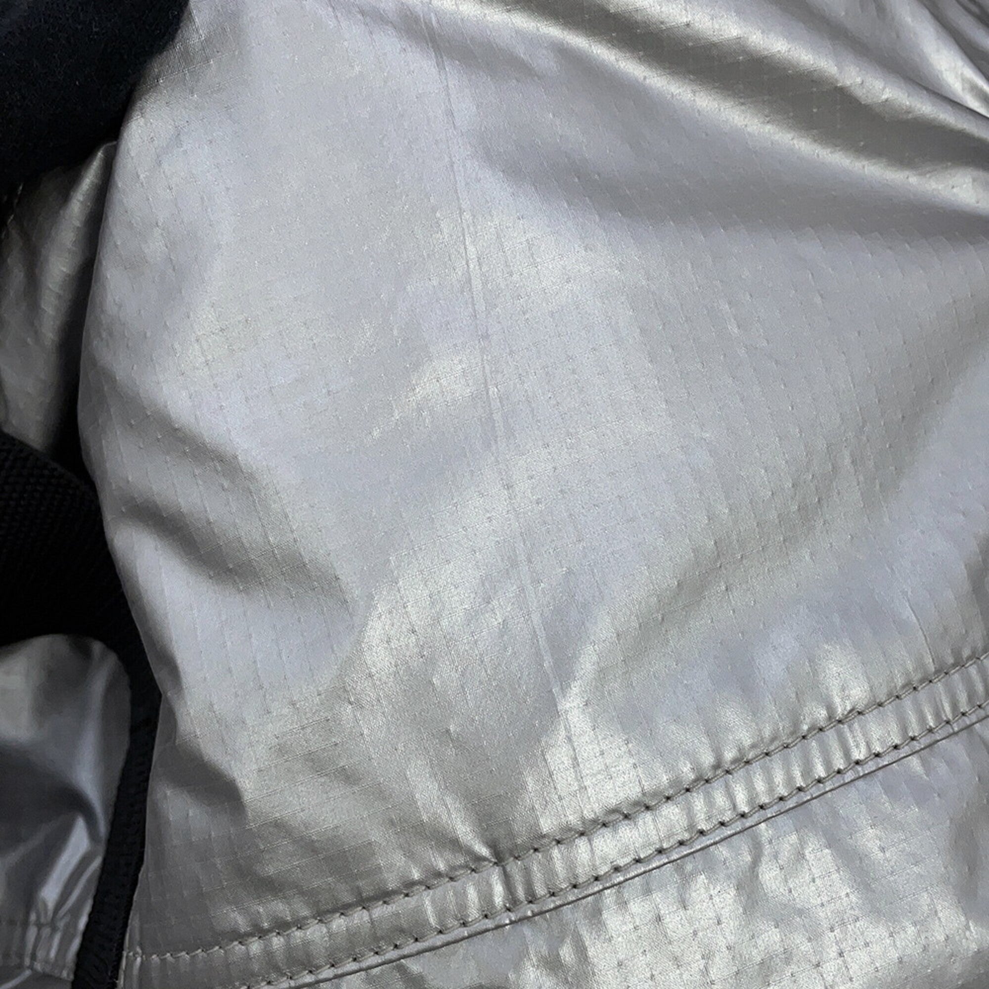 Saint Laurent Black Silver Nylon Canvas Boston Bag (Pre-Owned)