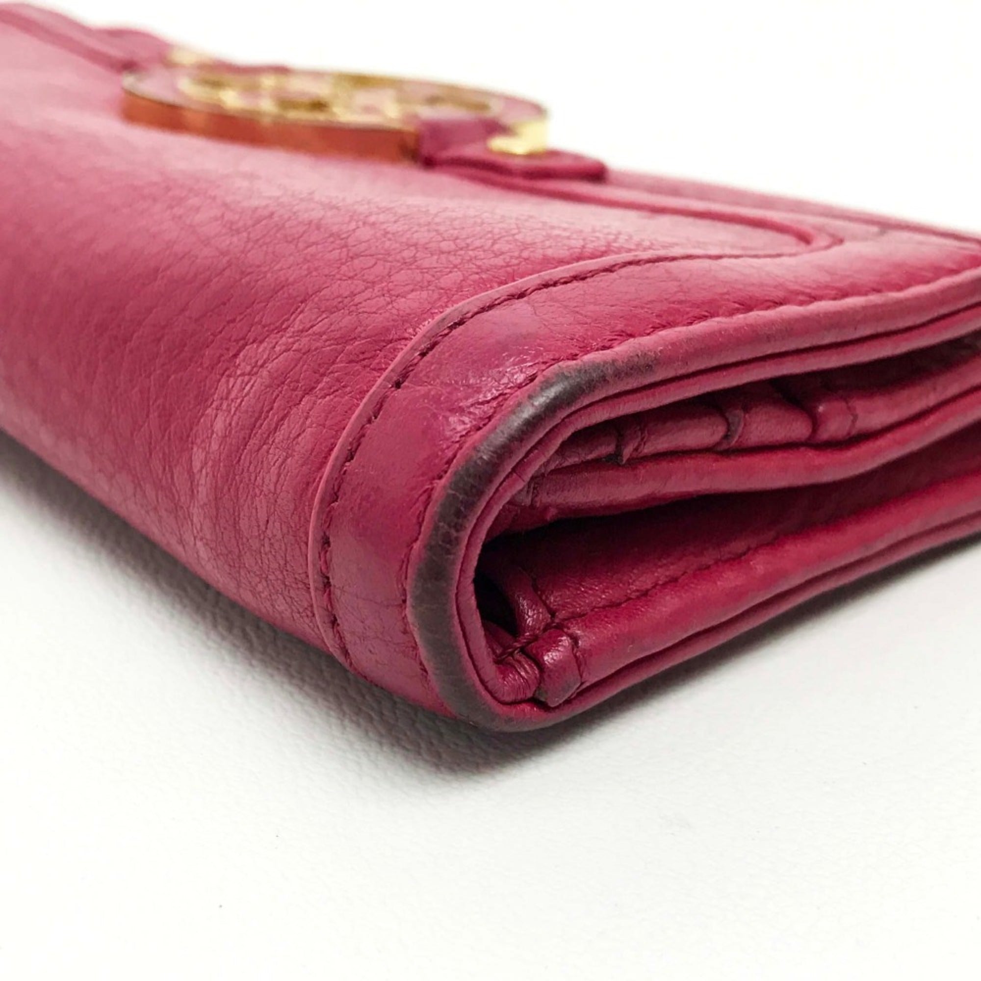 Tory Burch Pink Leather Wallet (Bi-Fold) (Pre-Owned)