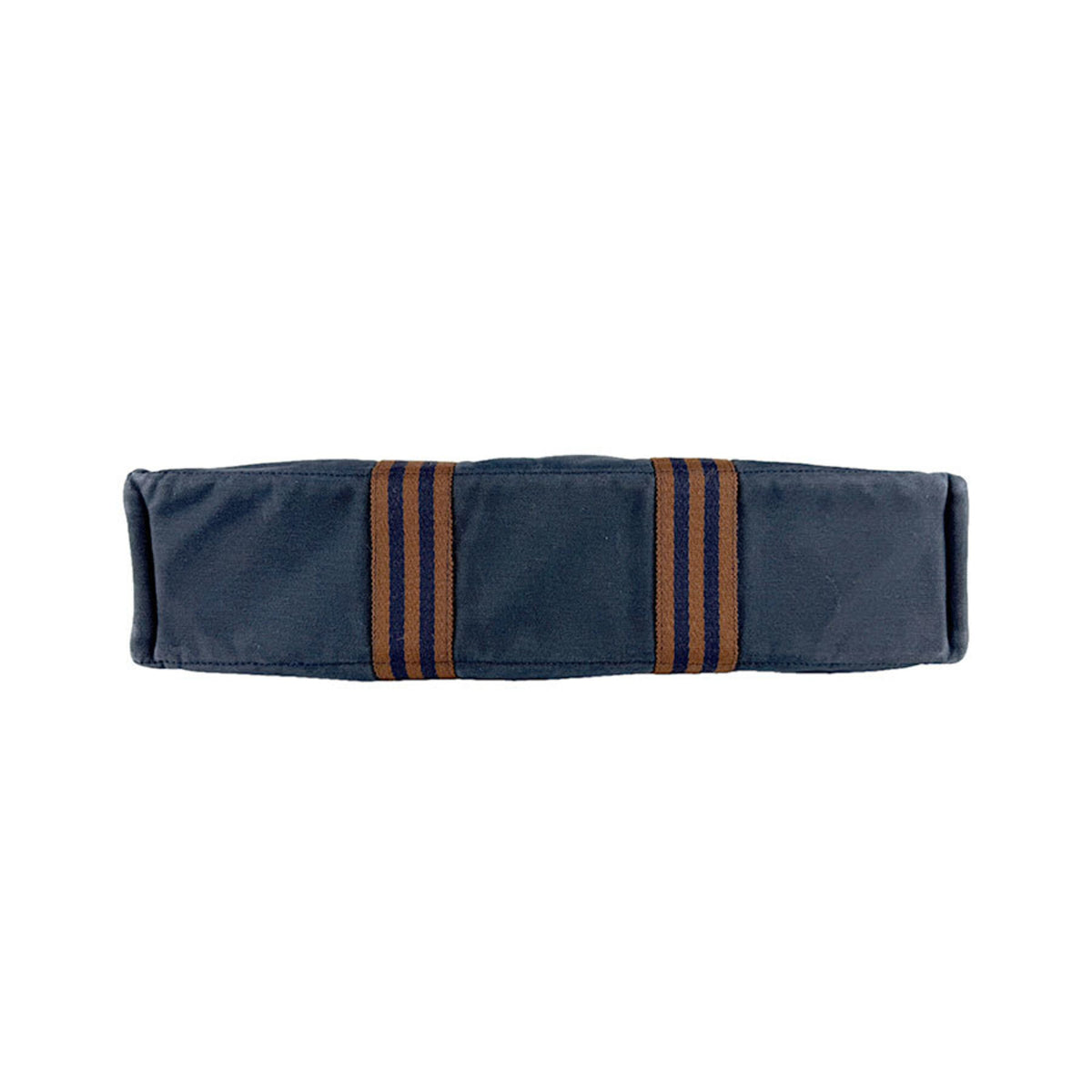 Hermes Brown Navy Canvas Handbag (Pre-Owned)
