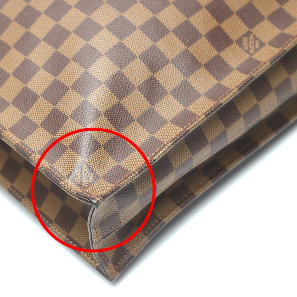 Louis Vuitton Brown Damier Canvas Ebene Damier Canvas Handbag Tote Bag (Pre-Owned)