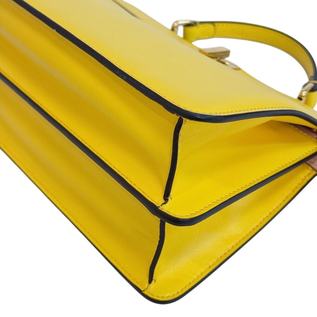 Fendi Peekaboo Yellow Leather Handbag (Pre-Owned)