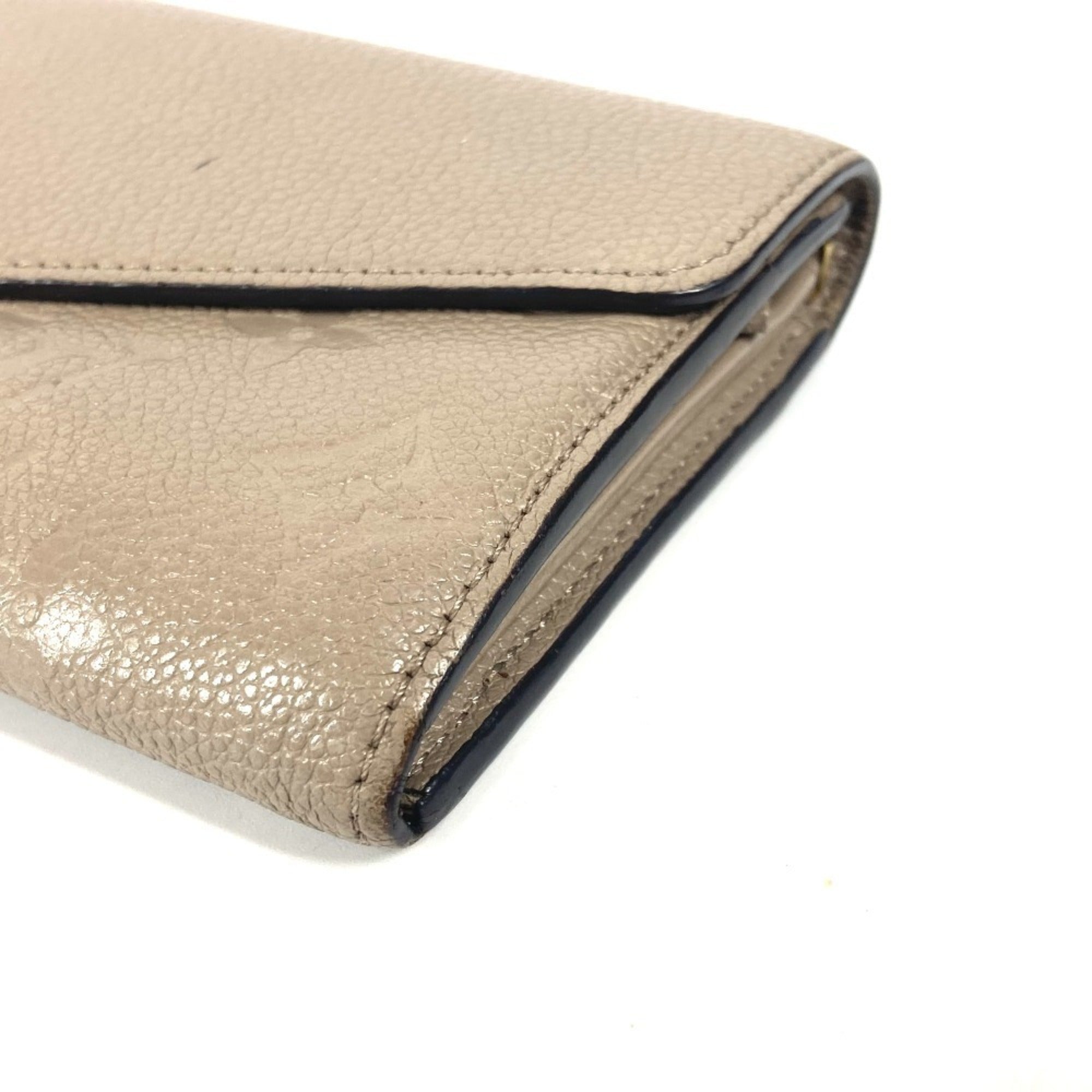 Louis Vuitton Beige Tourterelle Monogram Empreinte Long Wallet (Bi-Fold) (Pre-Owned)