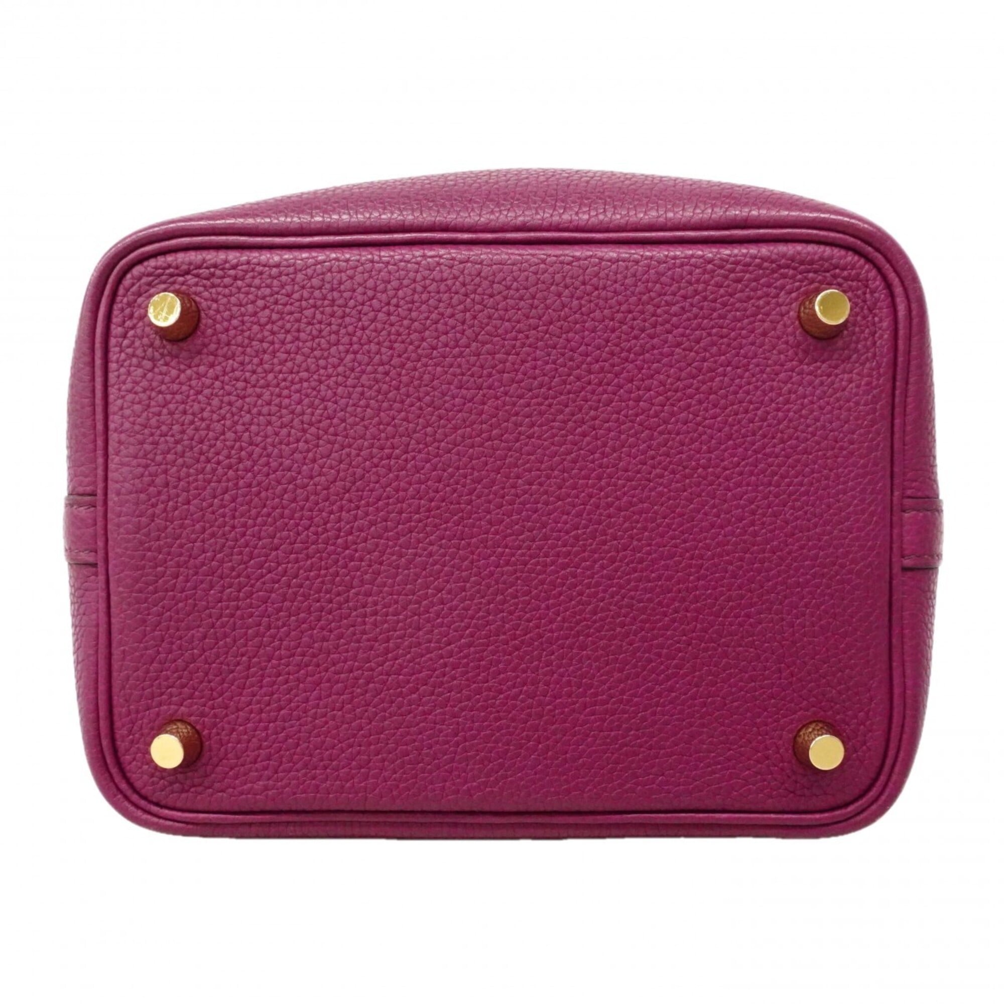 Hermes Anemone Taurillon Clemence Leather Handbag (Pre-Owned)