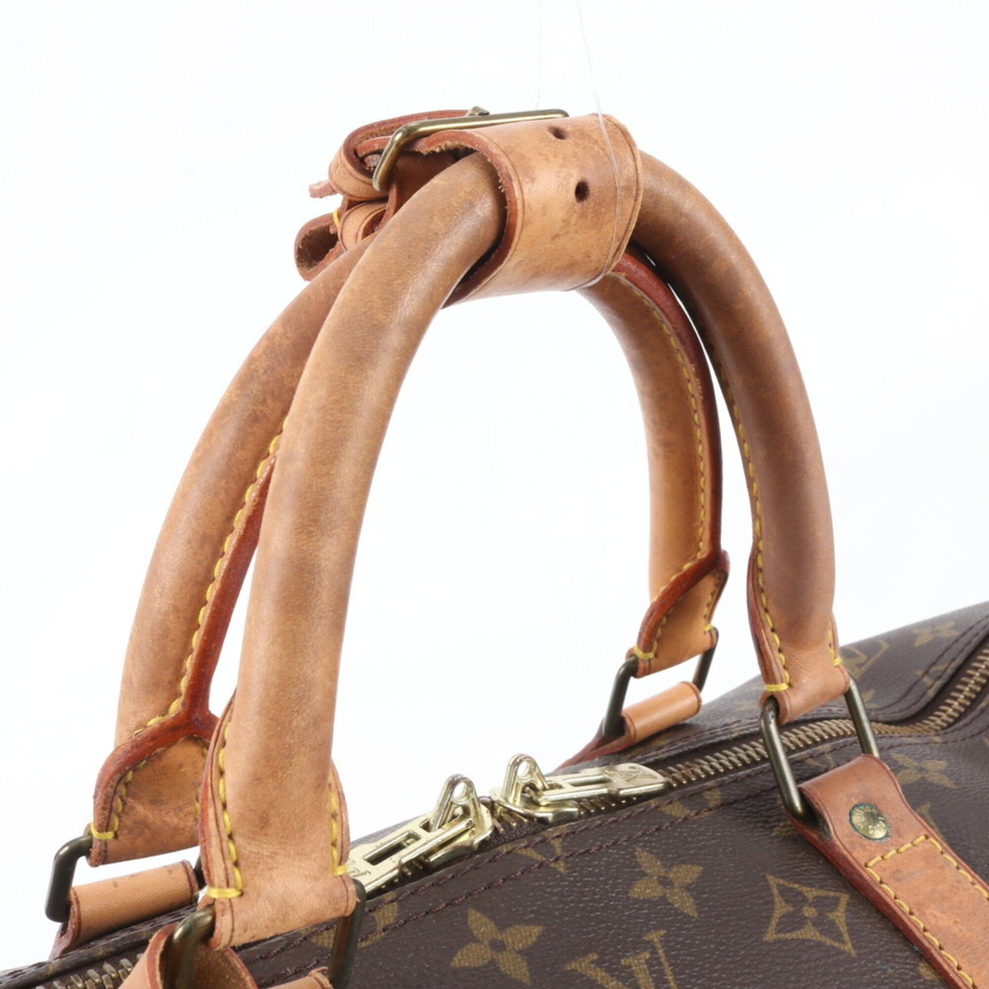 Louis Vuitton Monogram Brown Leather Coated Canvas Handbag (Pre-Owned)