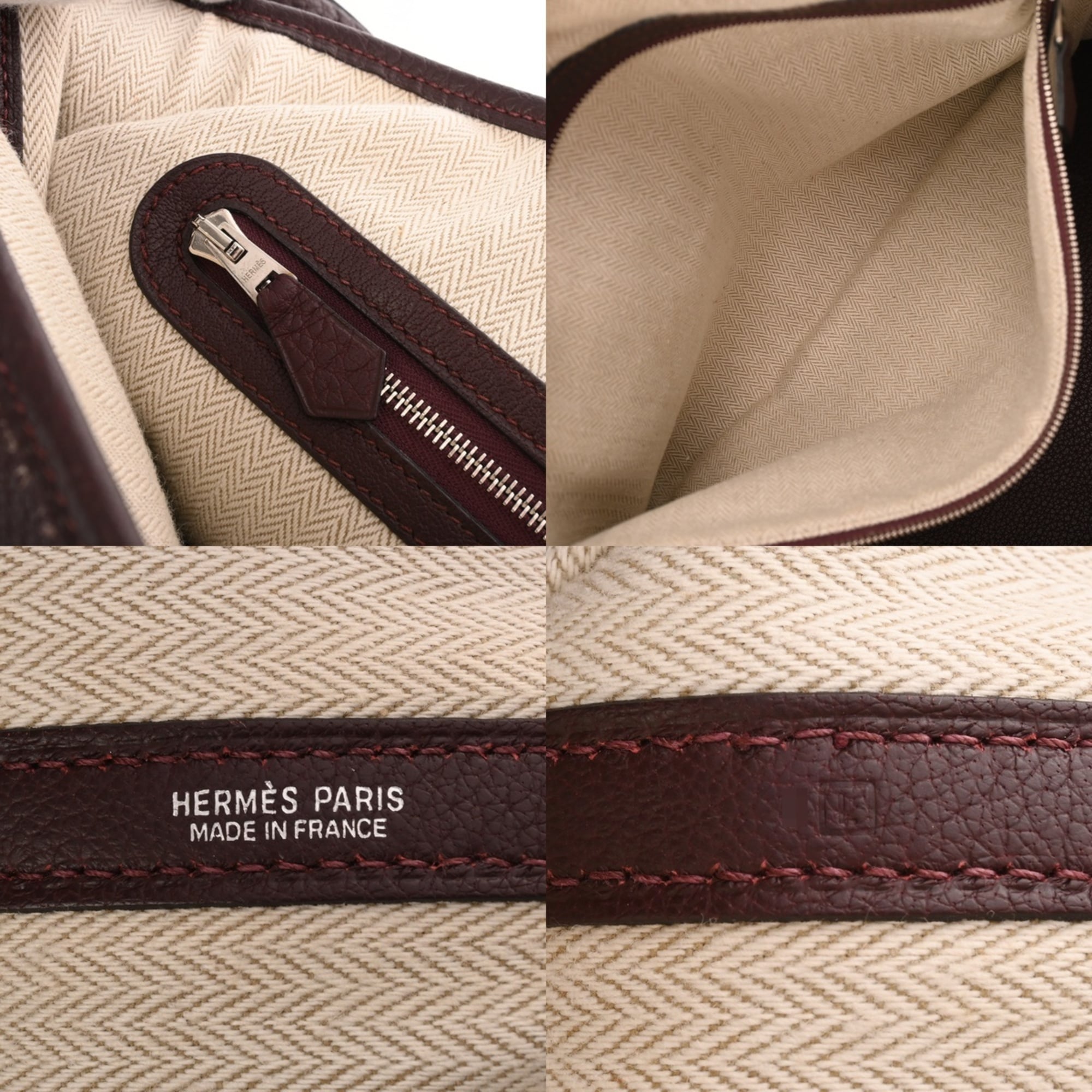 Hermes Garden Rouge H Negonda Leather Handbag (Pre-Owned)