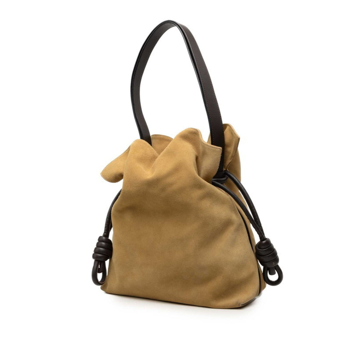 Loewe Beige Brown Suede Shoulder Bag Tote Bag (Pre-Owned)