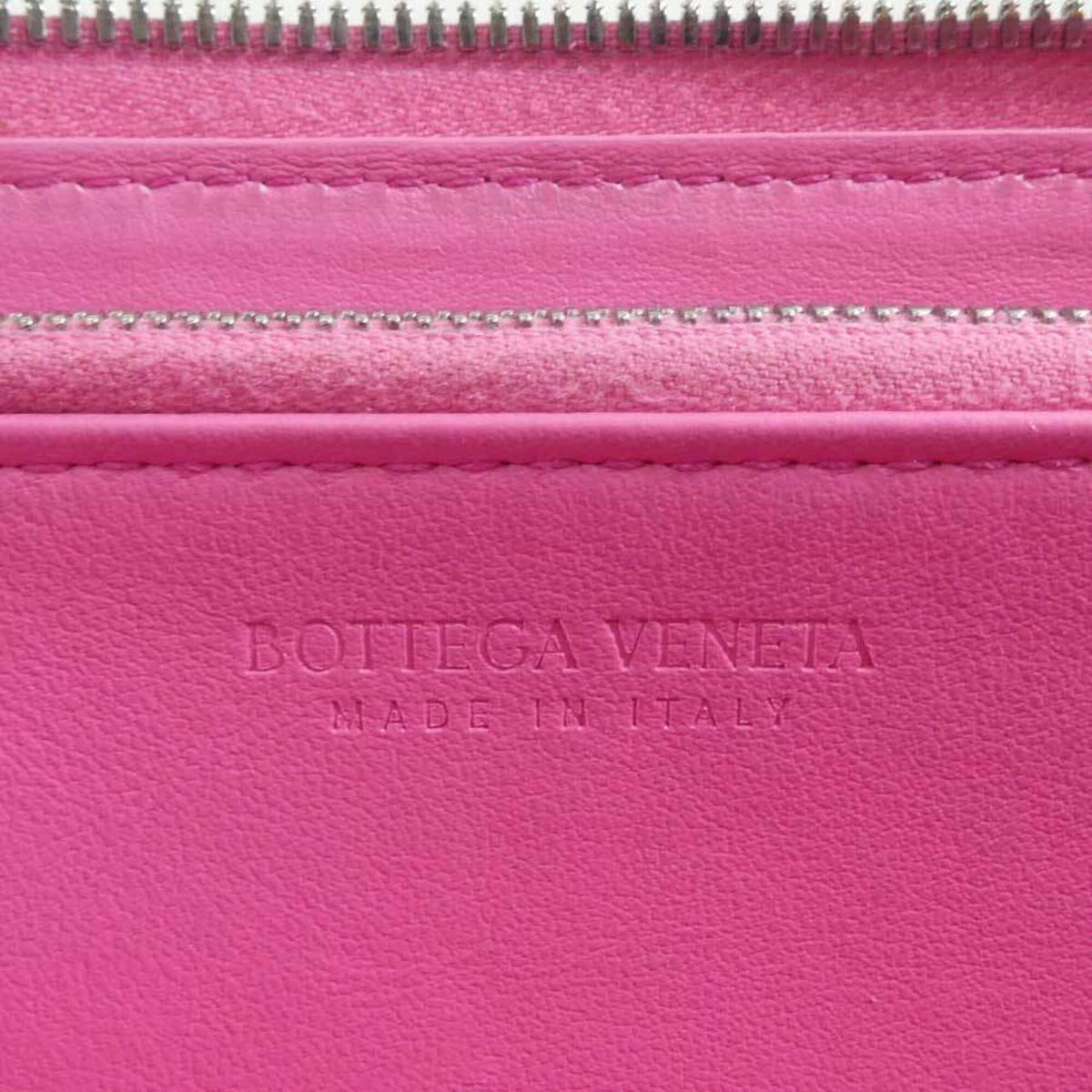 Bottega Veneta Pink Leather Long Wallet (Bi-Fold) (Pre-Owned)