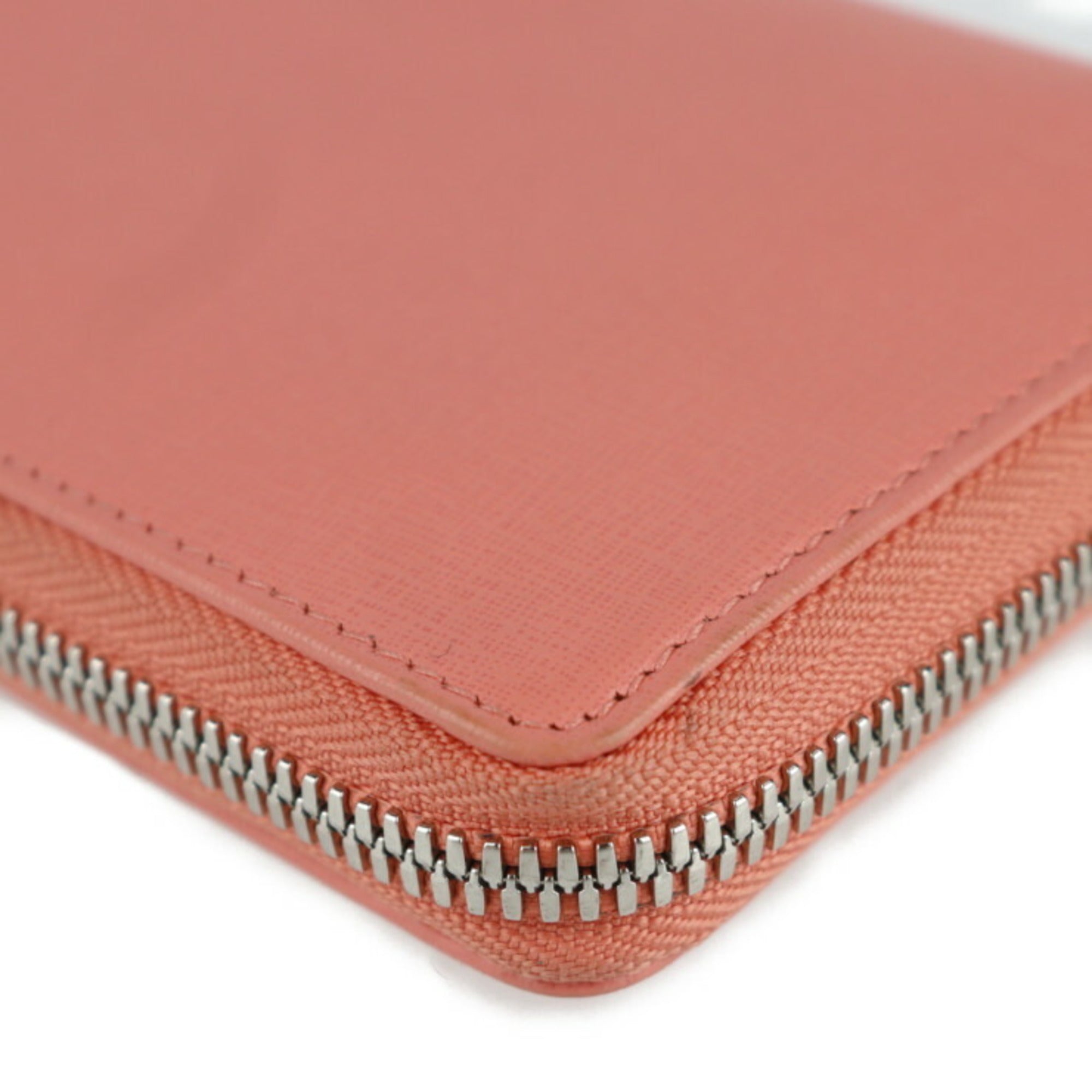 Balenciaga Pink Salmon Pink Leather Long Wallet (Bi-Fold) (Pre-Owned)