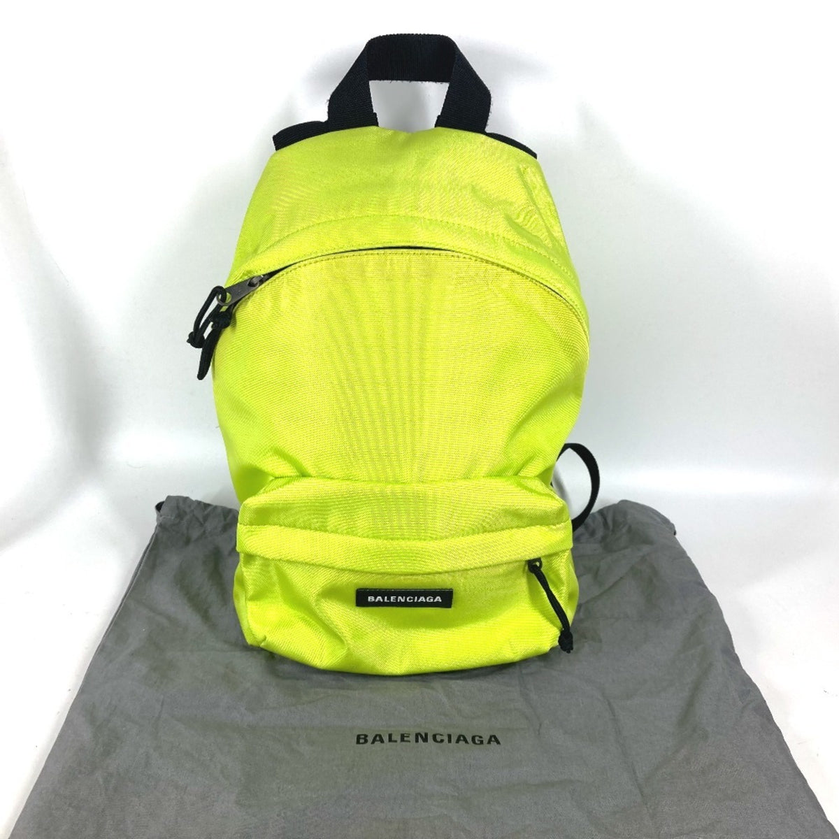Balenciaga Black Yellow Nylon Canvas Backpack (Pre-Owned)
