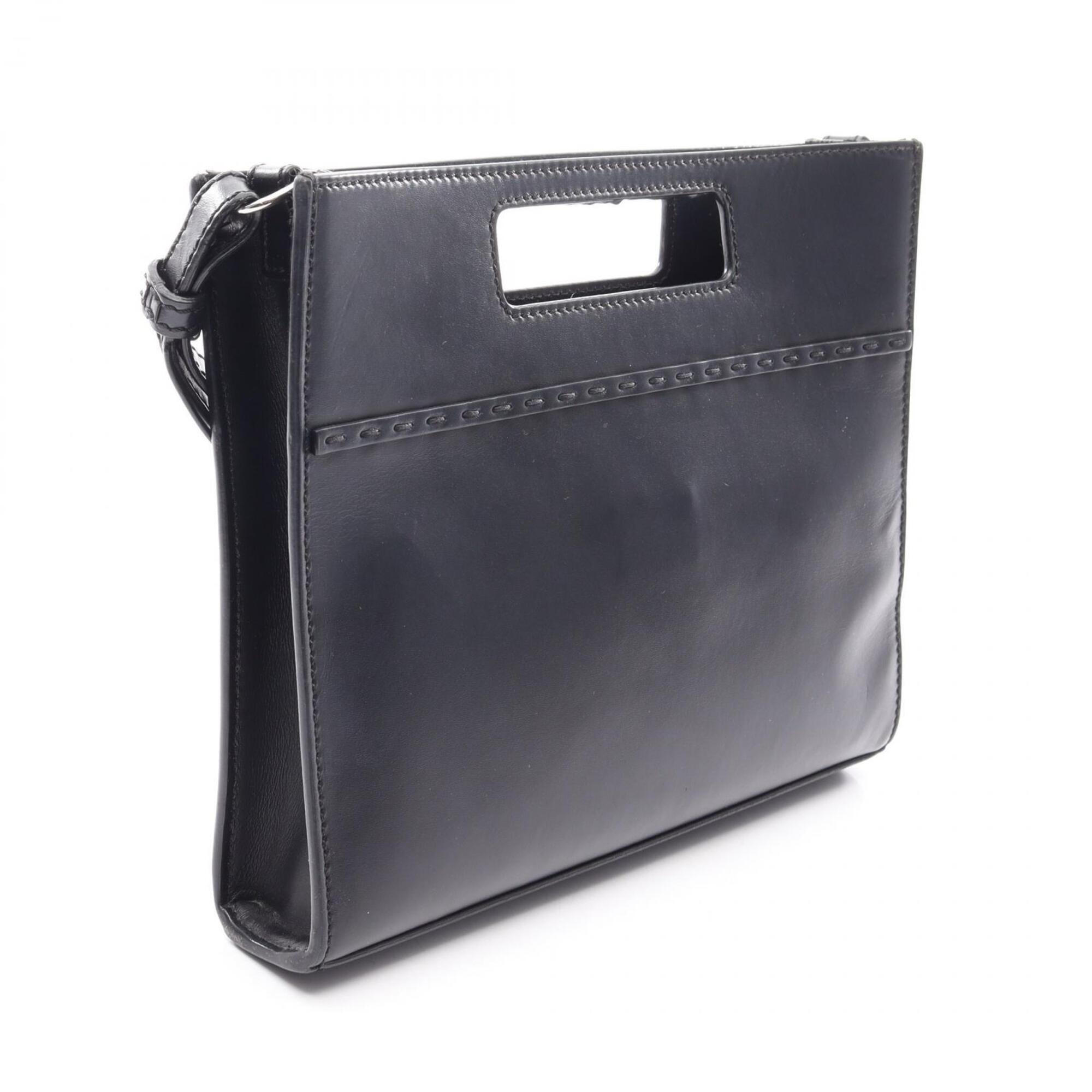 Fendi Black Leather Handbag (Pre-Owned)