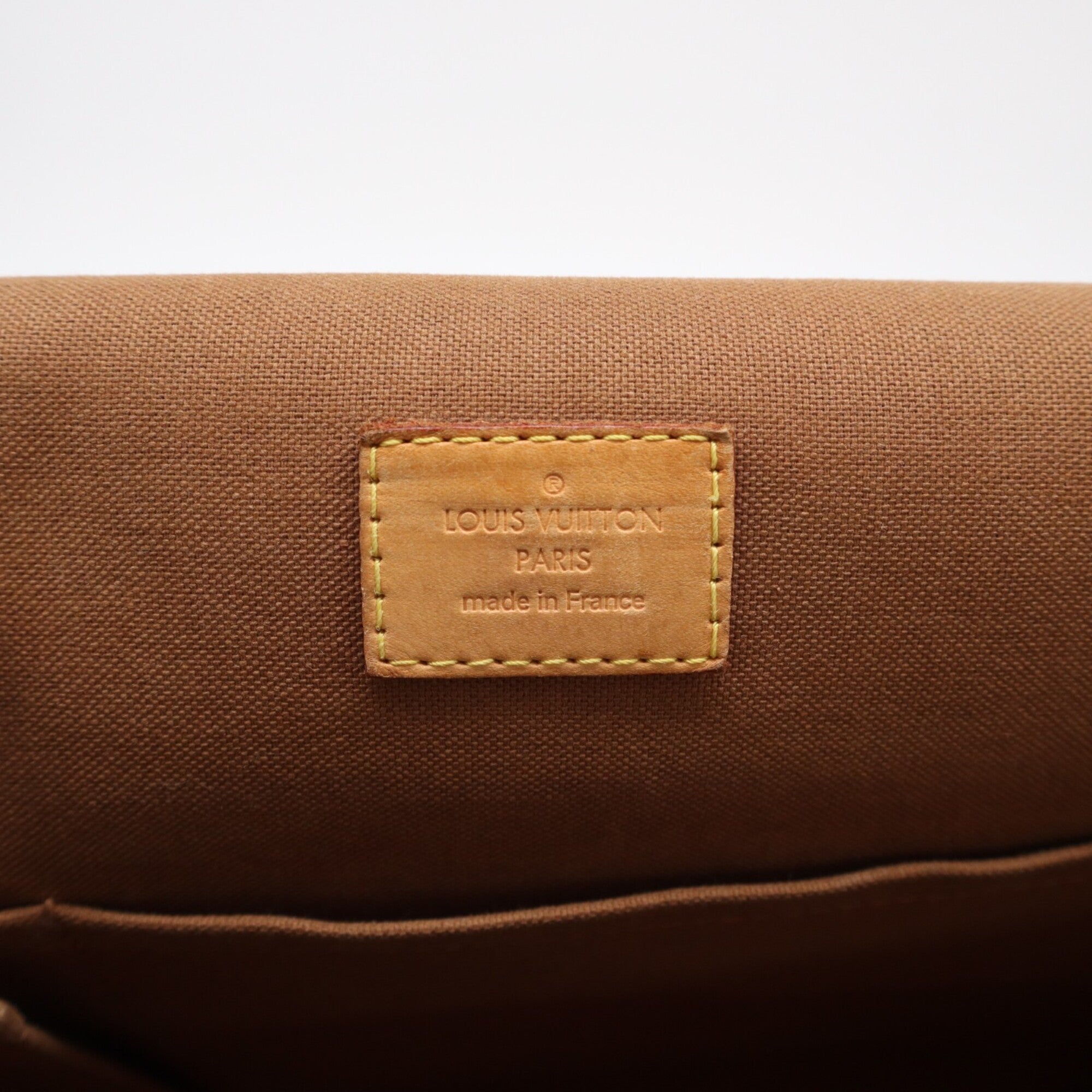 Louis Vuitton Monogram Beige Brown Coated Canvas Leather Shoulder Bag (Pre-Owned)